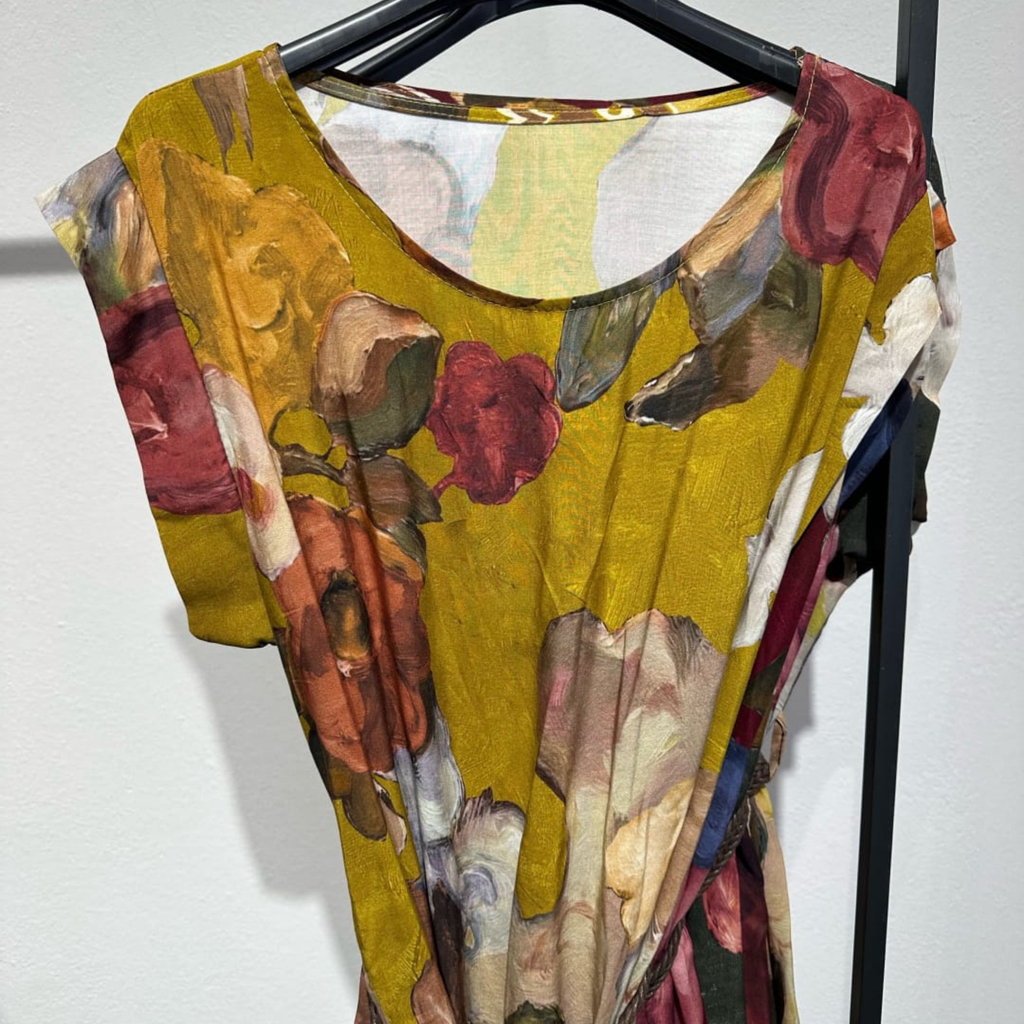 100% Viscose Floral Print Dress