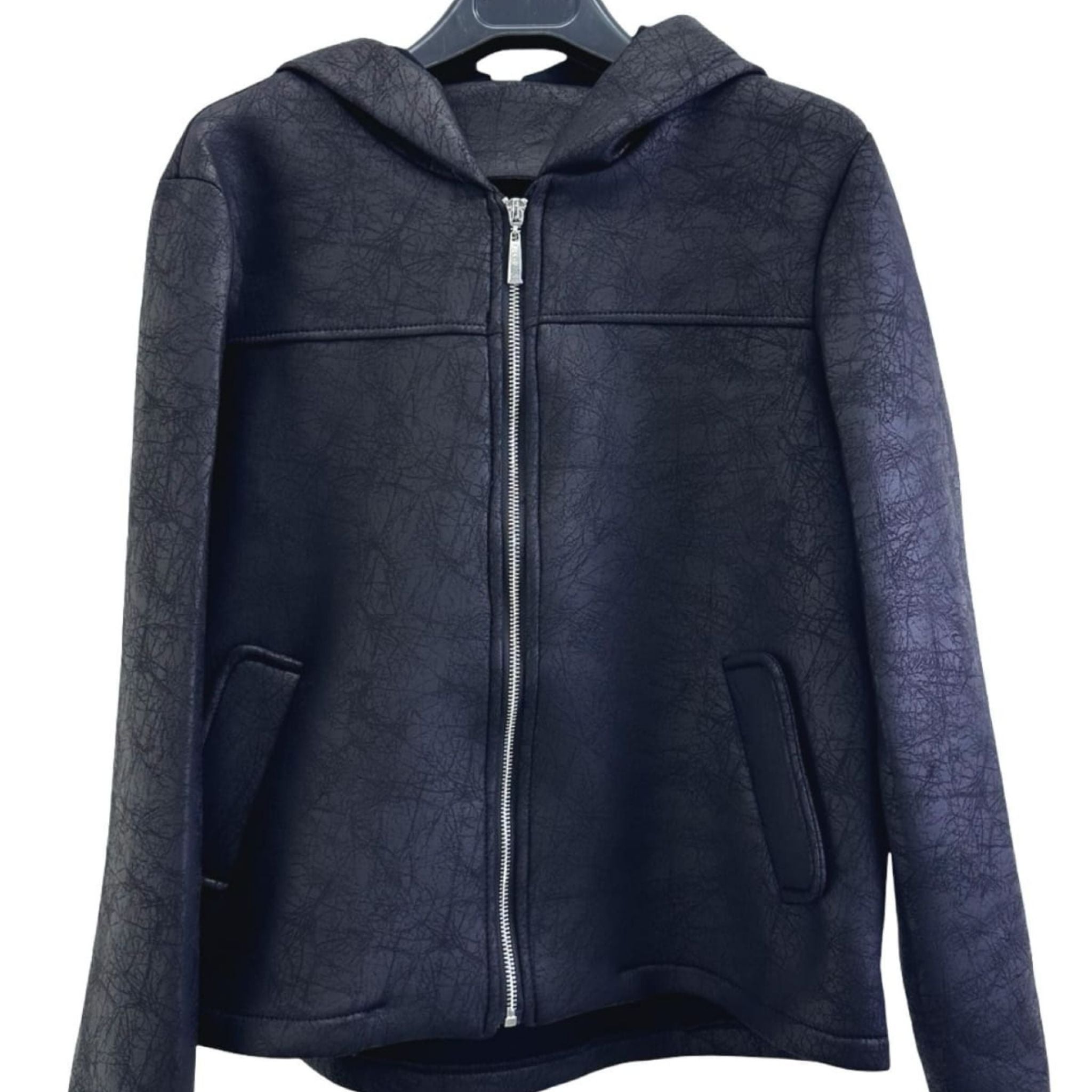 Torino Hooded Faux Leather Jacket