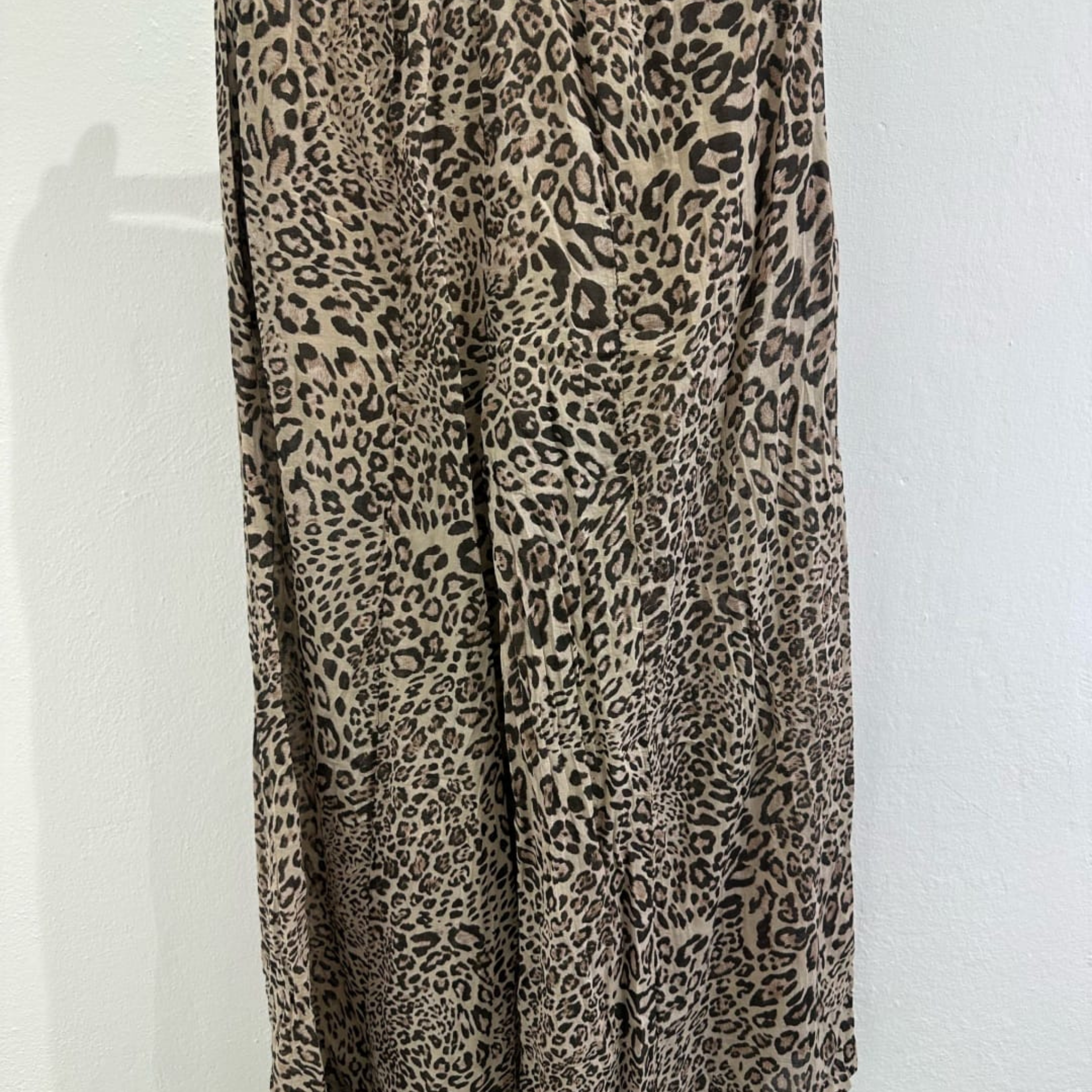 Italian Leopard Print Maxi Skirt