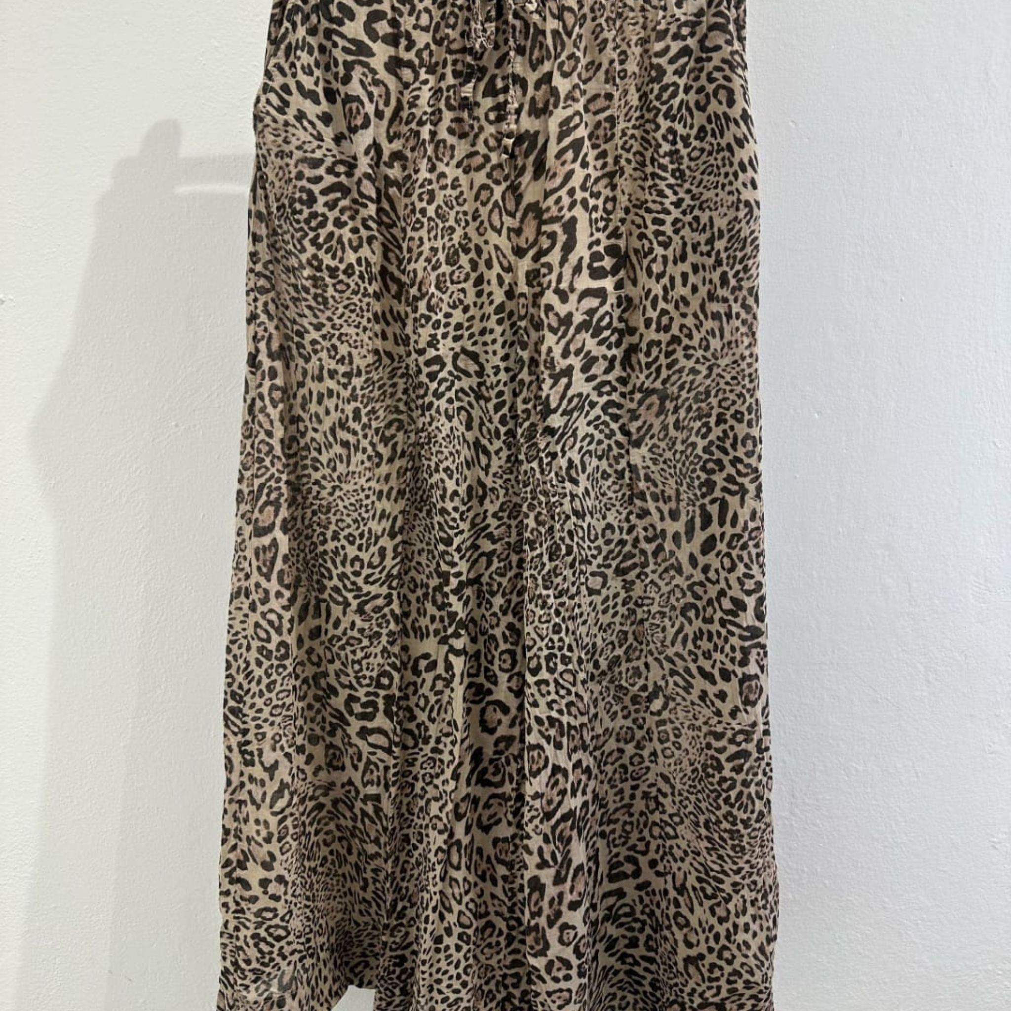 Italian Leopard Print Maxi Skirt