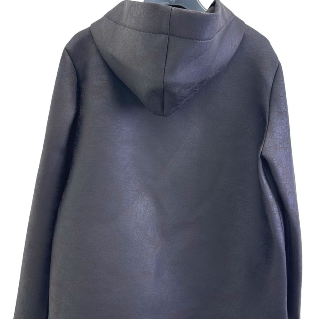 Torino Hooded Faux Leather Jacket