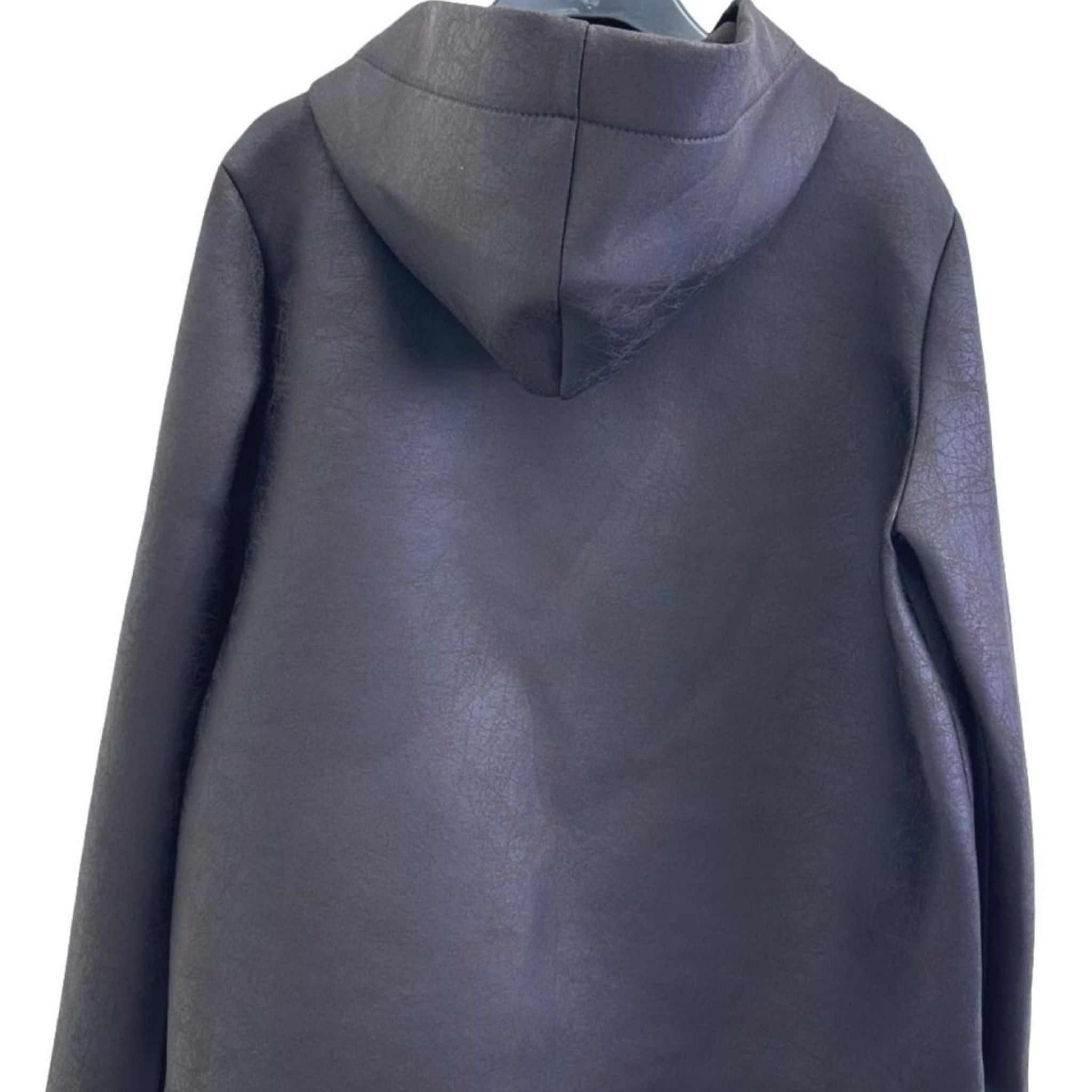 Torino Hooded Faux Leather Jacket