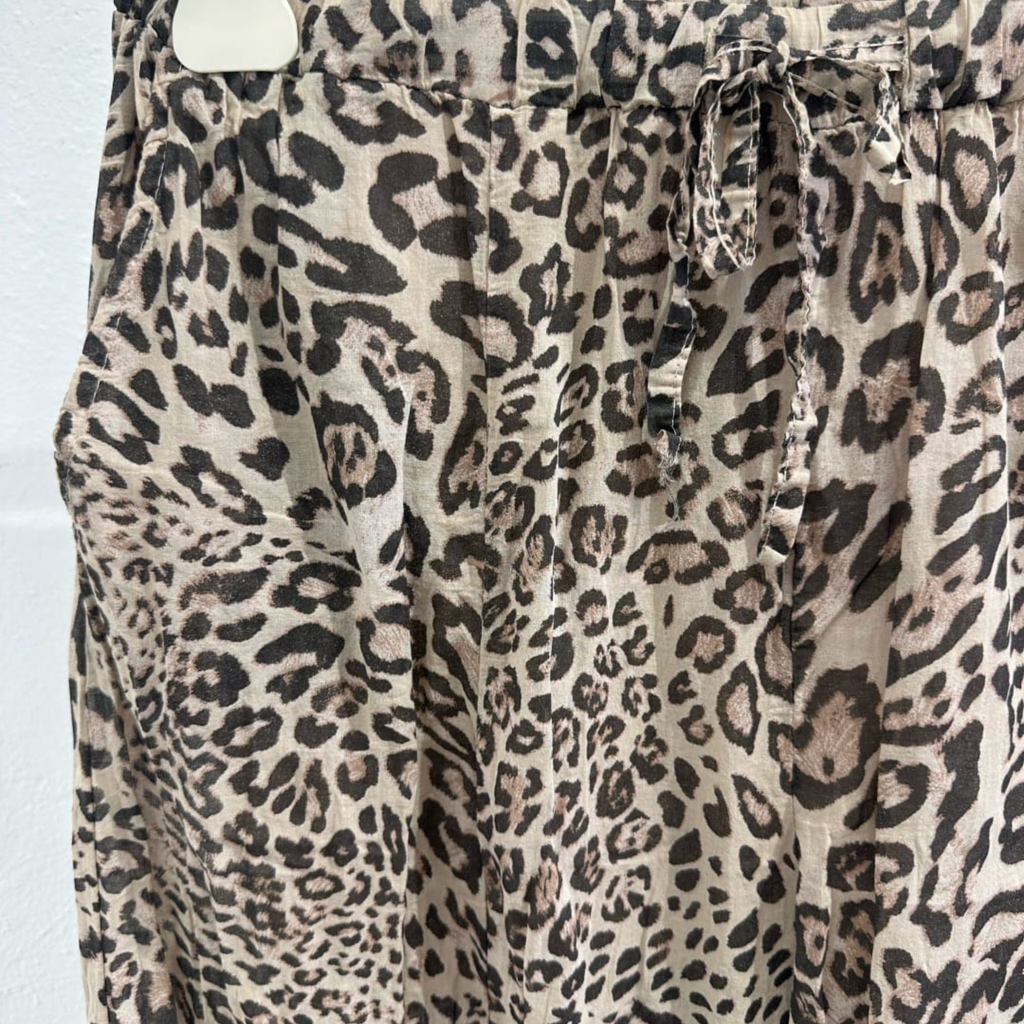 Italian Leopard Print Maxi Skirt