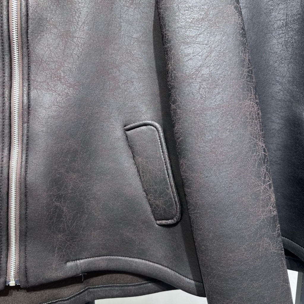Torino Hooded Faux Leather Jacket