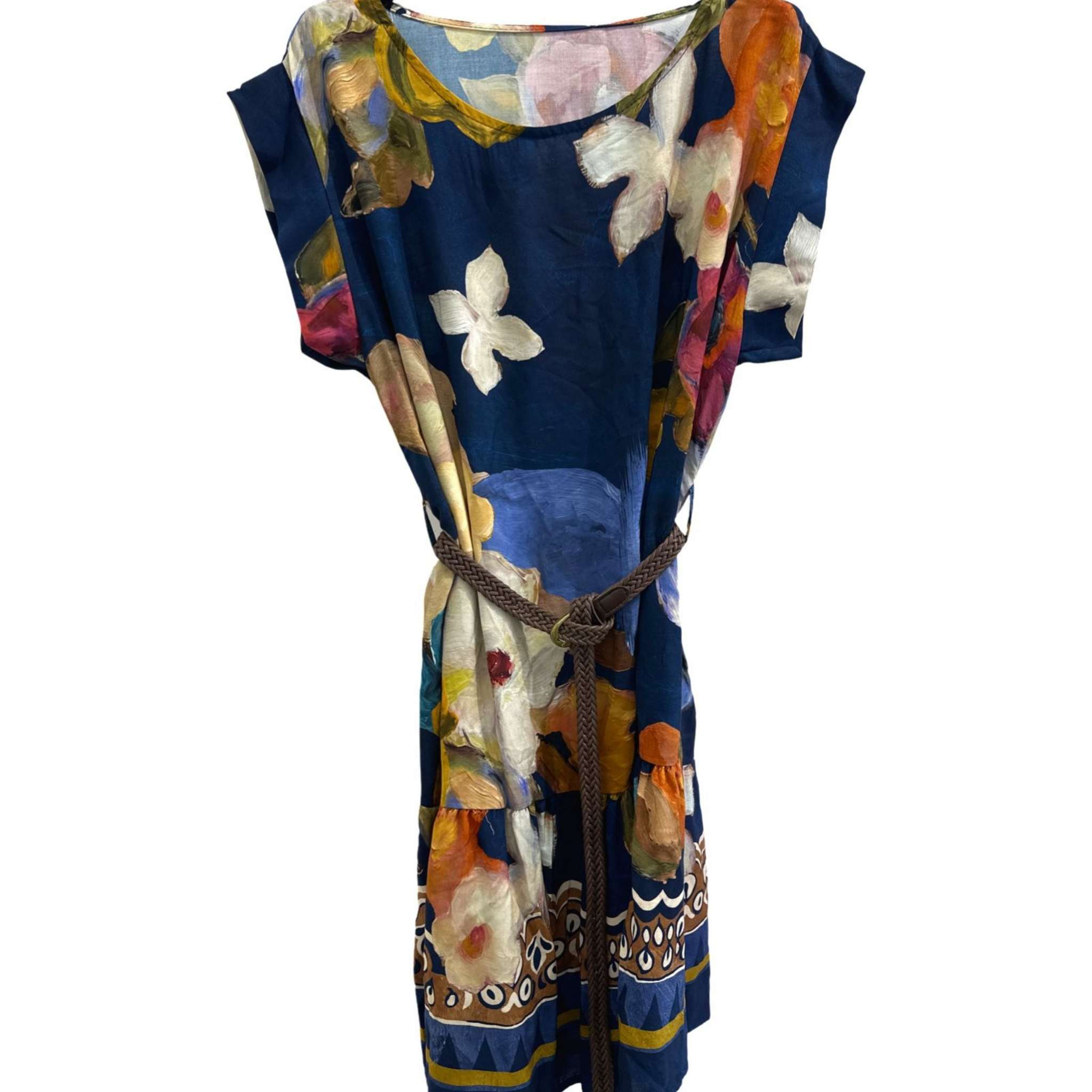 100% Viscose Floral Print Dress