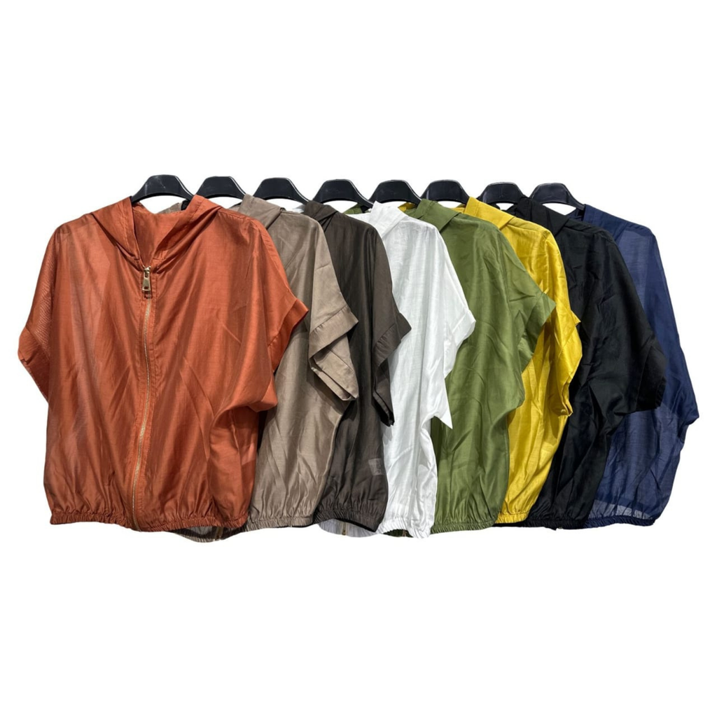 Italian Lightweight Hooded Zip Jacket
