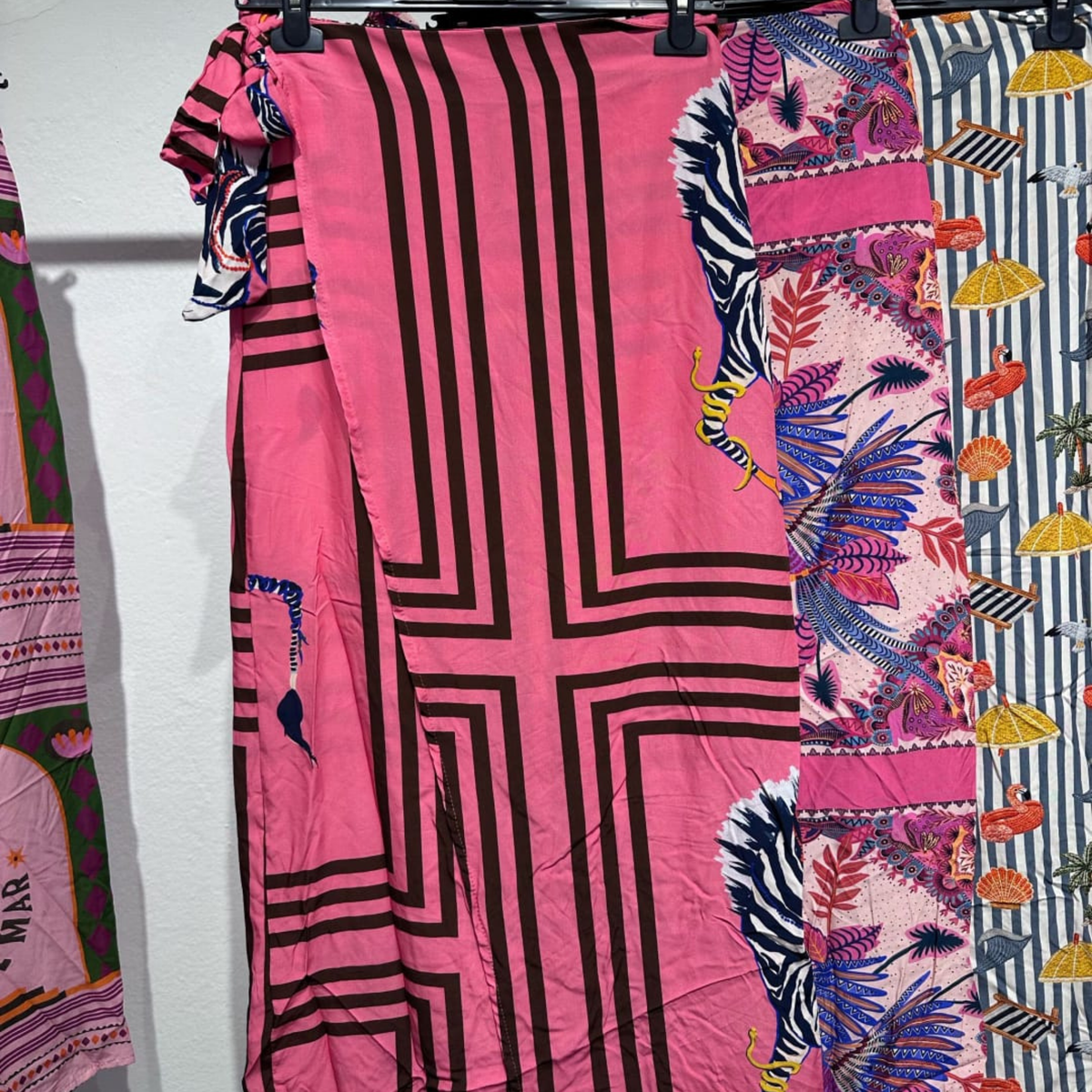 Italian Printed Wide-Leg Trousers