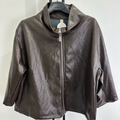 Faux Leather Zip Jacket