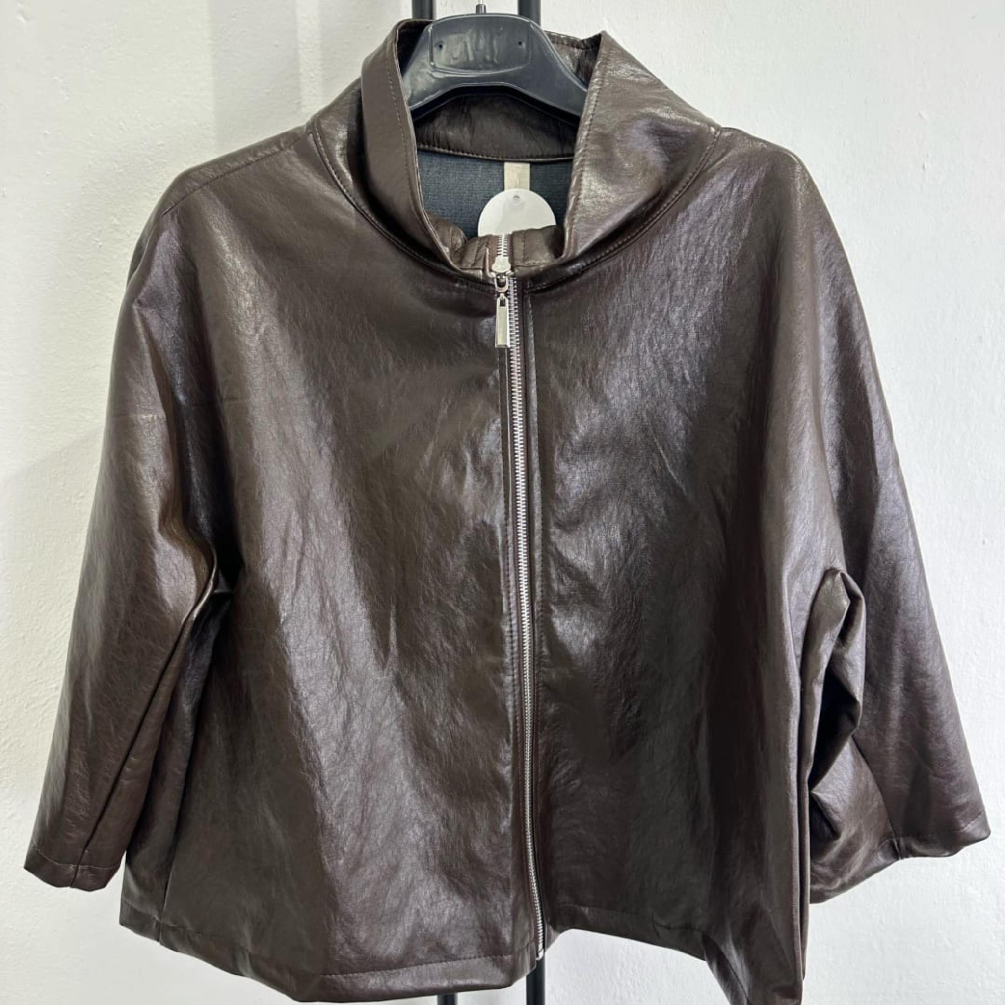 Faux Leather Zip Jacket