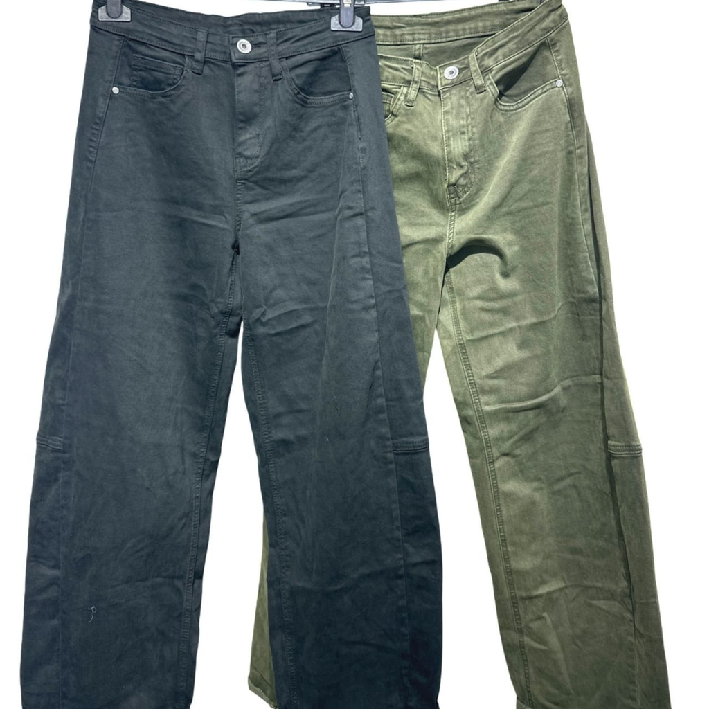 Italian Utility Wide Leg Jeans