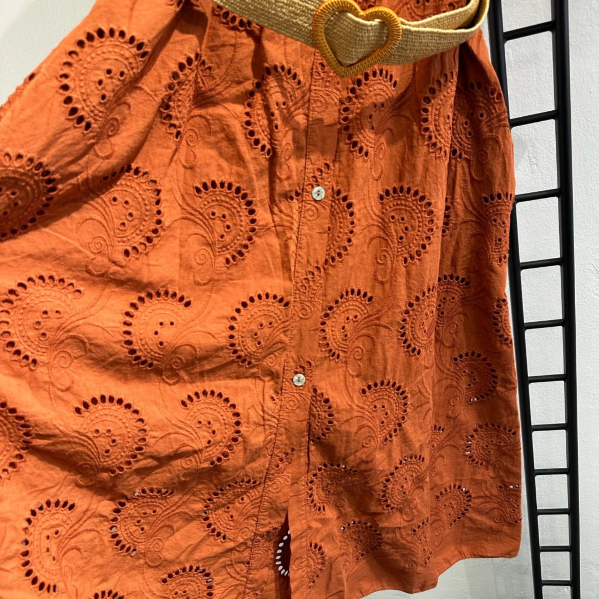100% Cotton Broderie Anglaise Shirt Dress