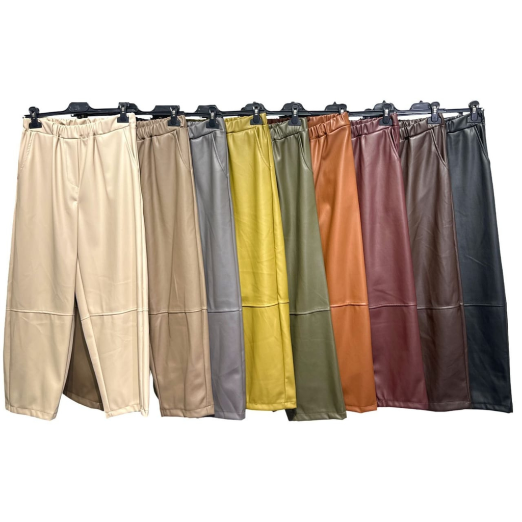 Italian Luxe Faux Leather Trousers