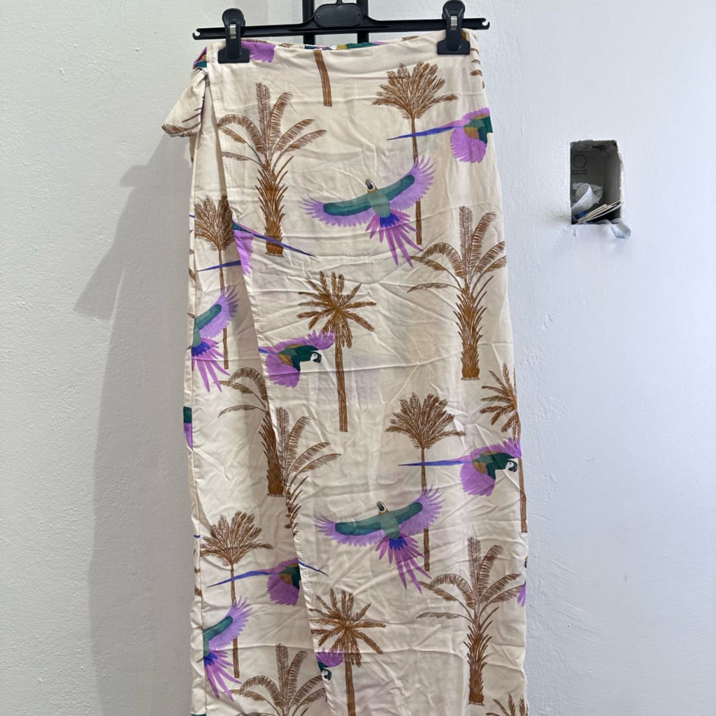 Italian Printed Wide-Leg Trousers