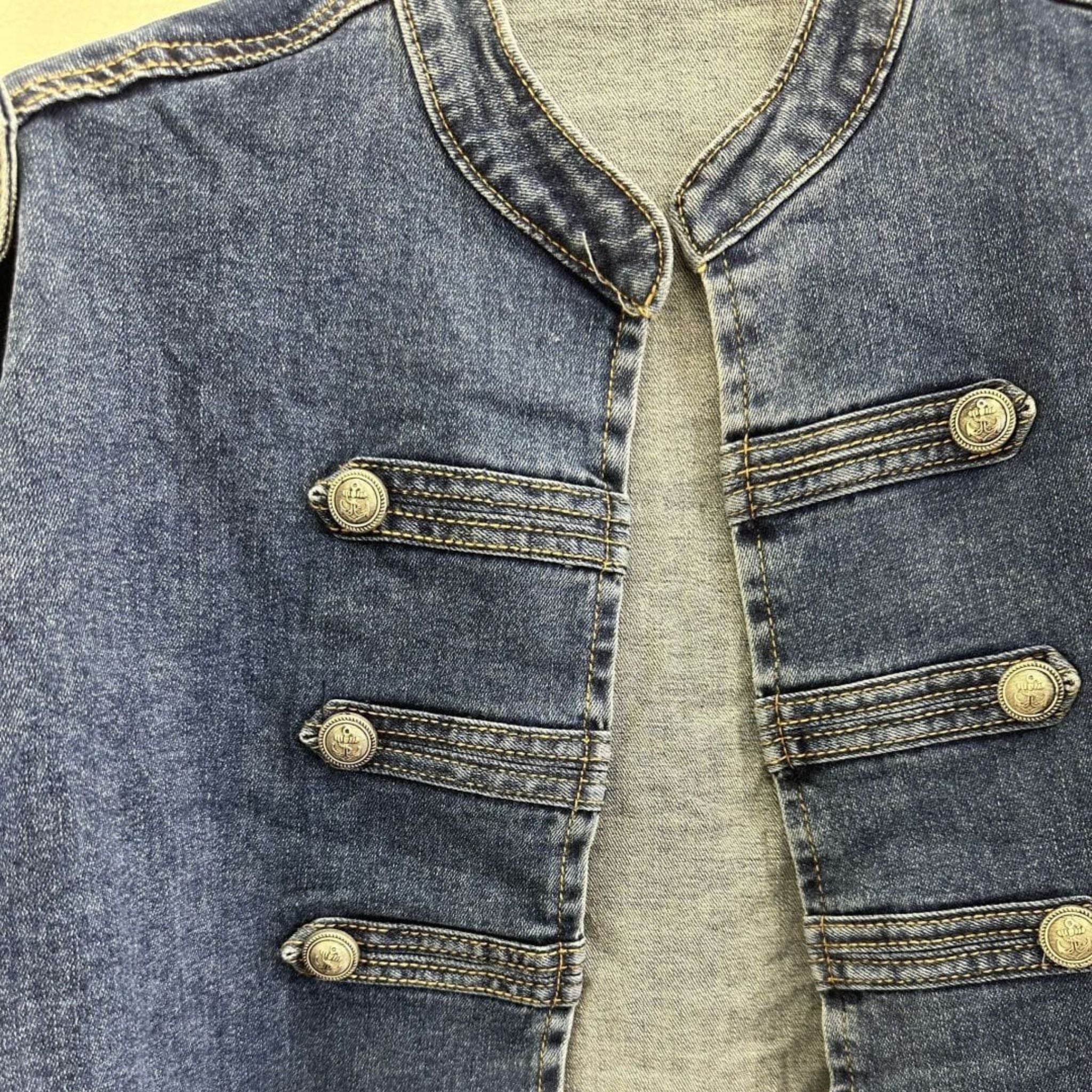 Italian Denim Military Jacket
