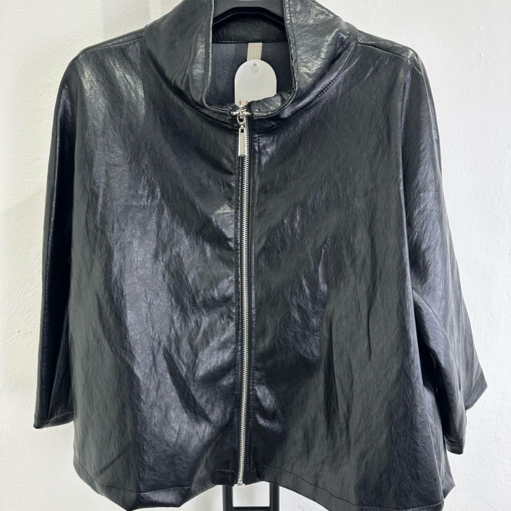Faux Leather Zip Jacket
