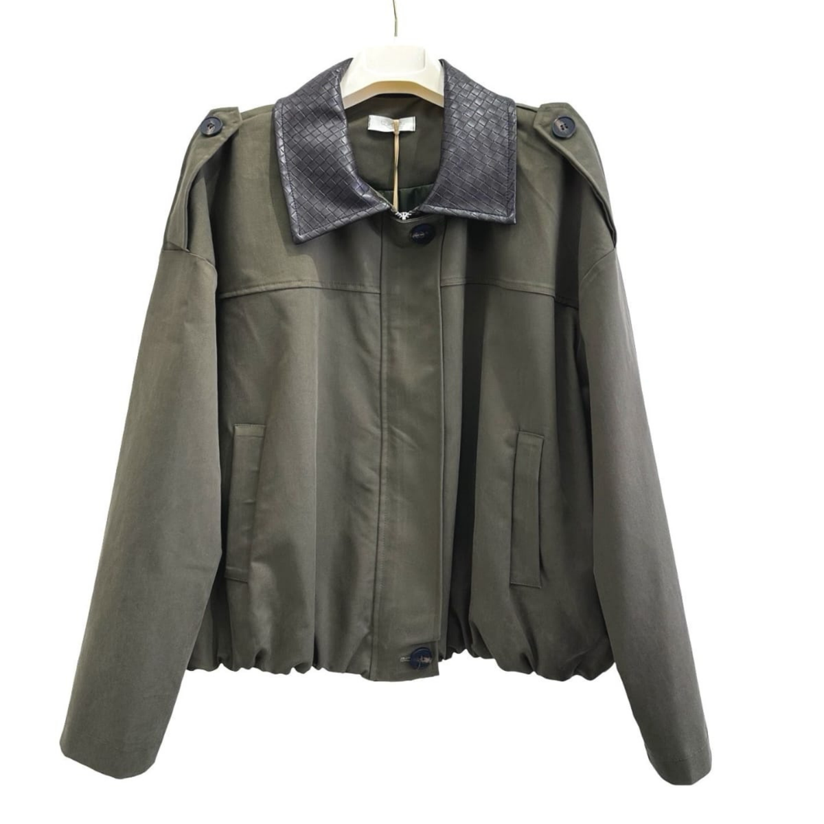 Contrast Collar Utility Jacket