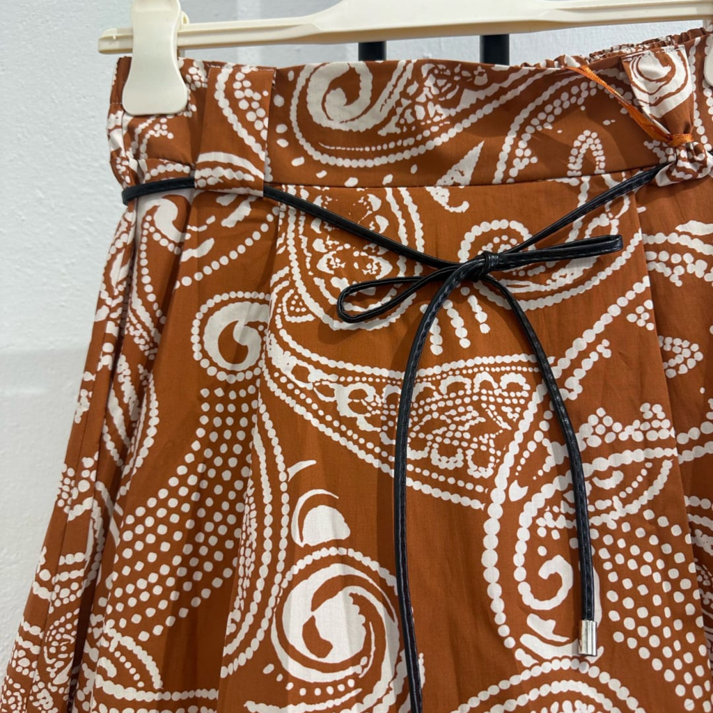 Italian Paisley Print Wide Leg Culottes