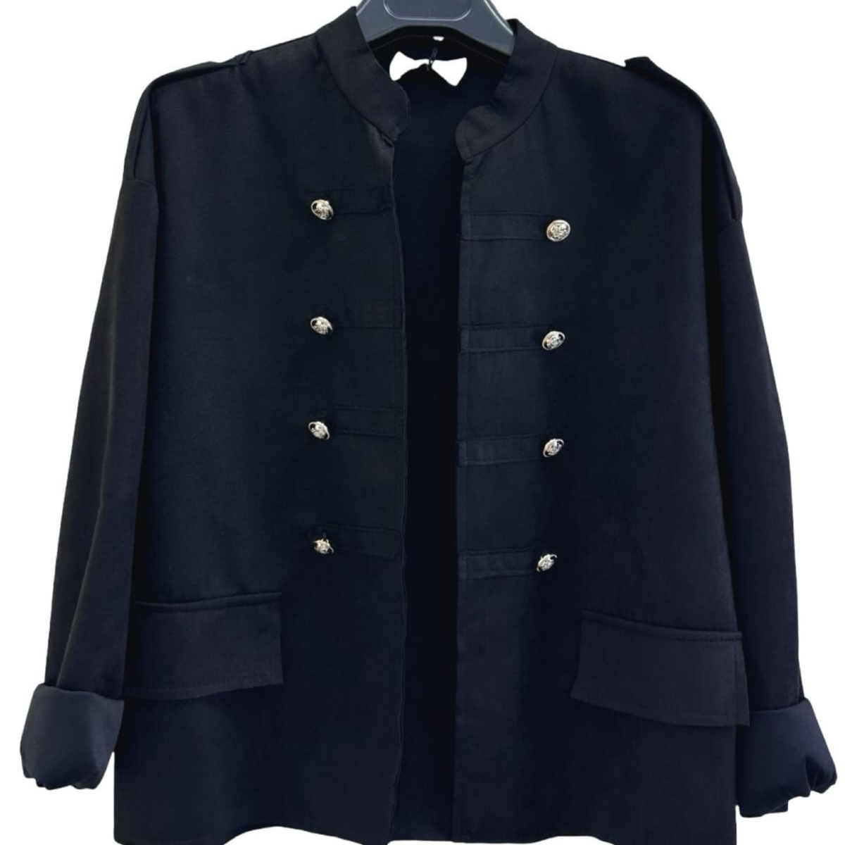 Military Detail Suede Jacket