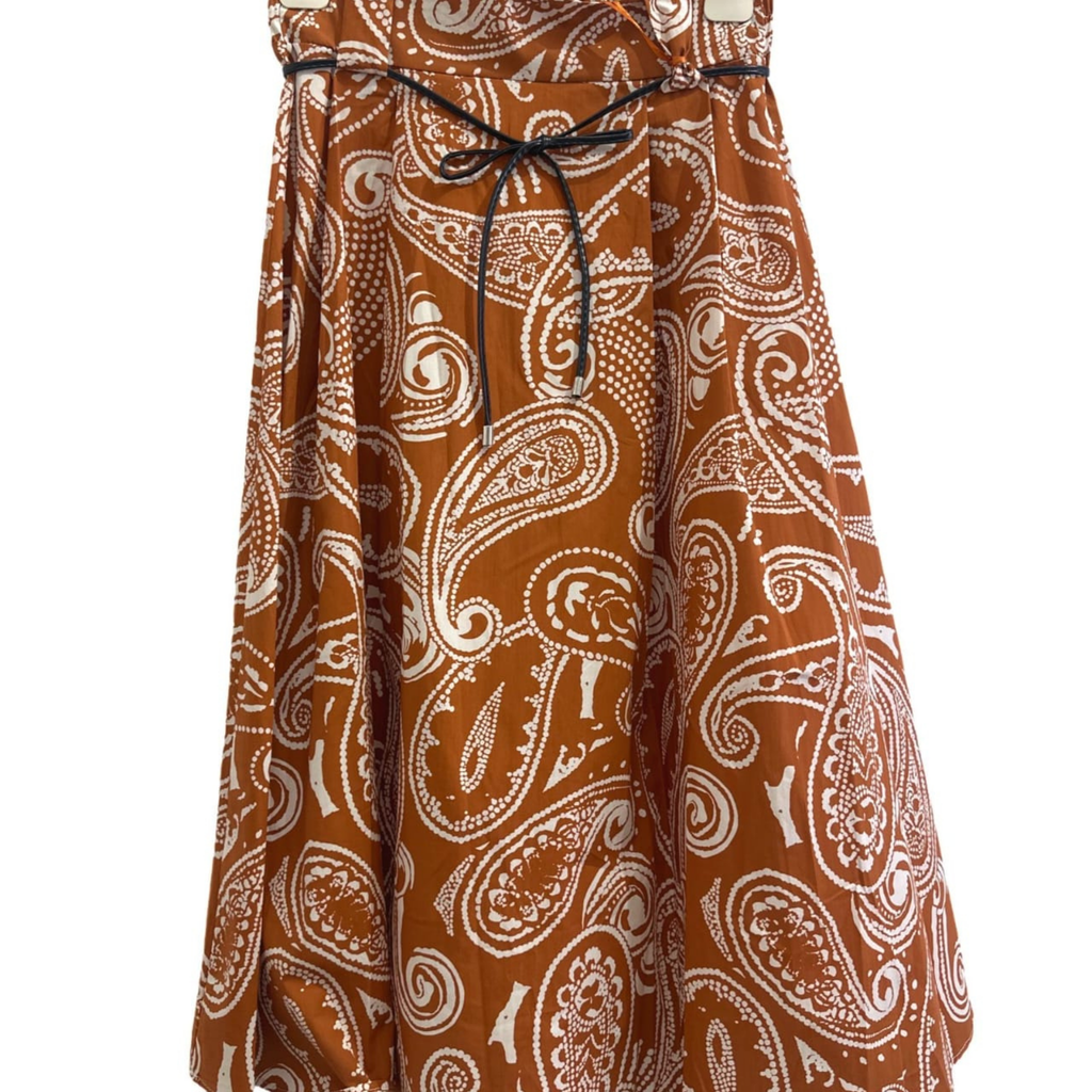 Italian Paisley Print Wide Leg Culottes