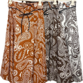 Italian Paisley Print Wide Leg Culottes