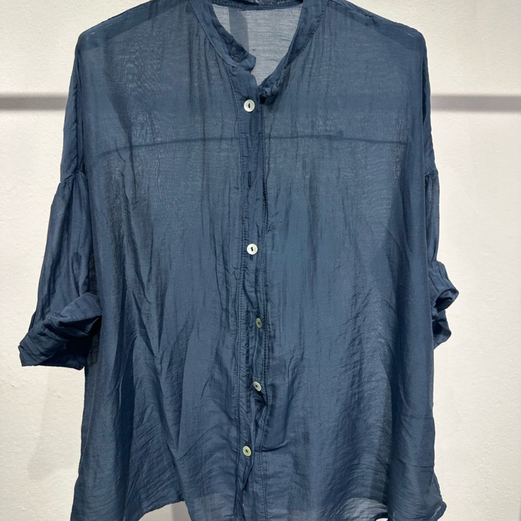 Italian Cotton Silk Blend Oversized Shirt