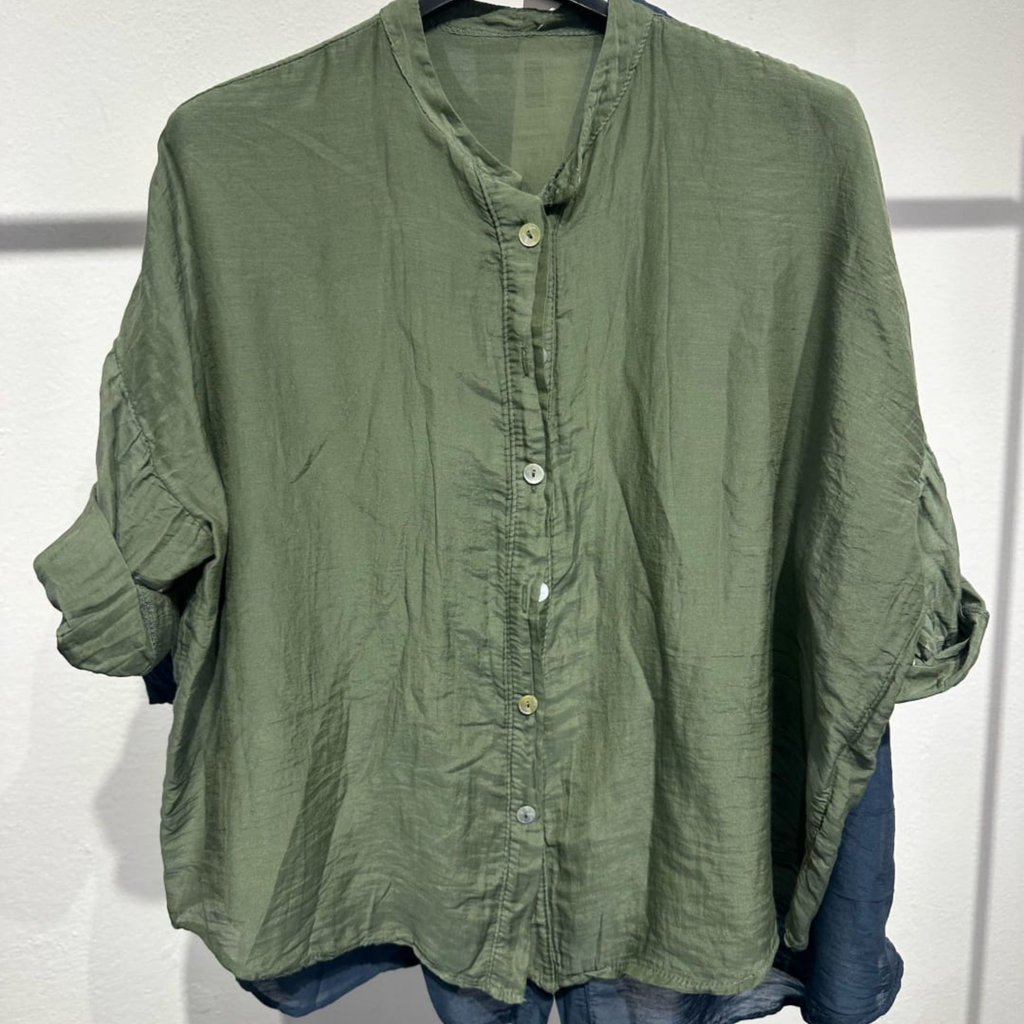 Italian Cotton Silk Blend Oversized Shirt