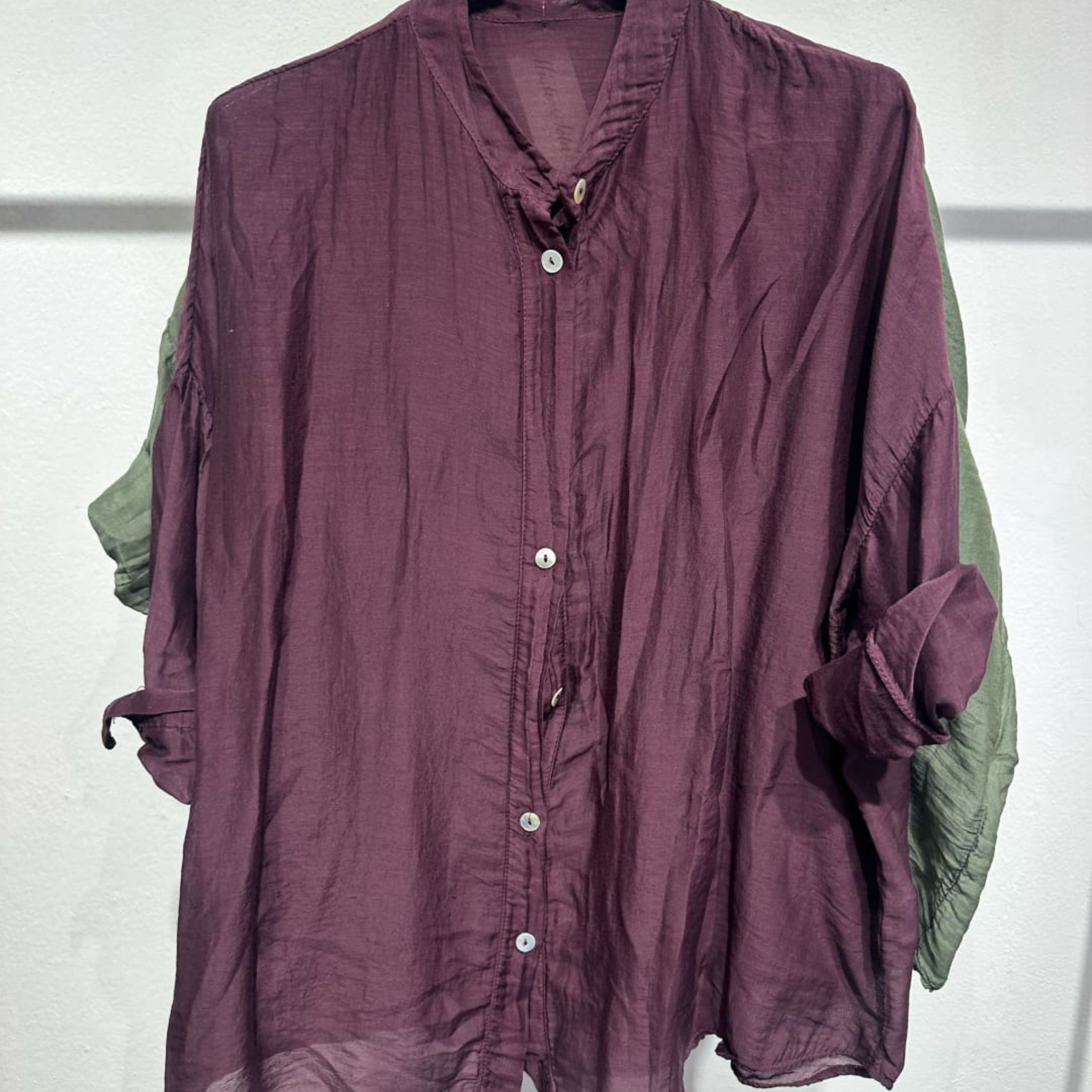 Italian Cotton Silk Blend Oversized Shirt