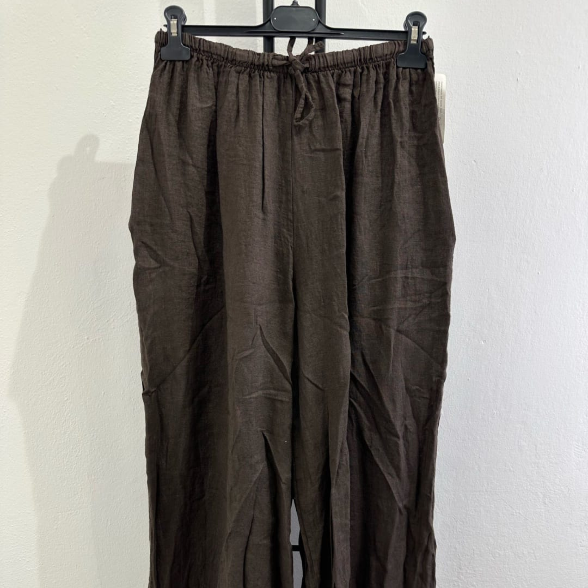 Italian Linen Blend Wide Leg Palazzo Trousers