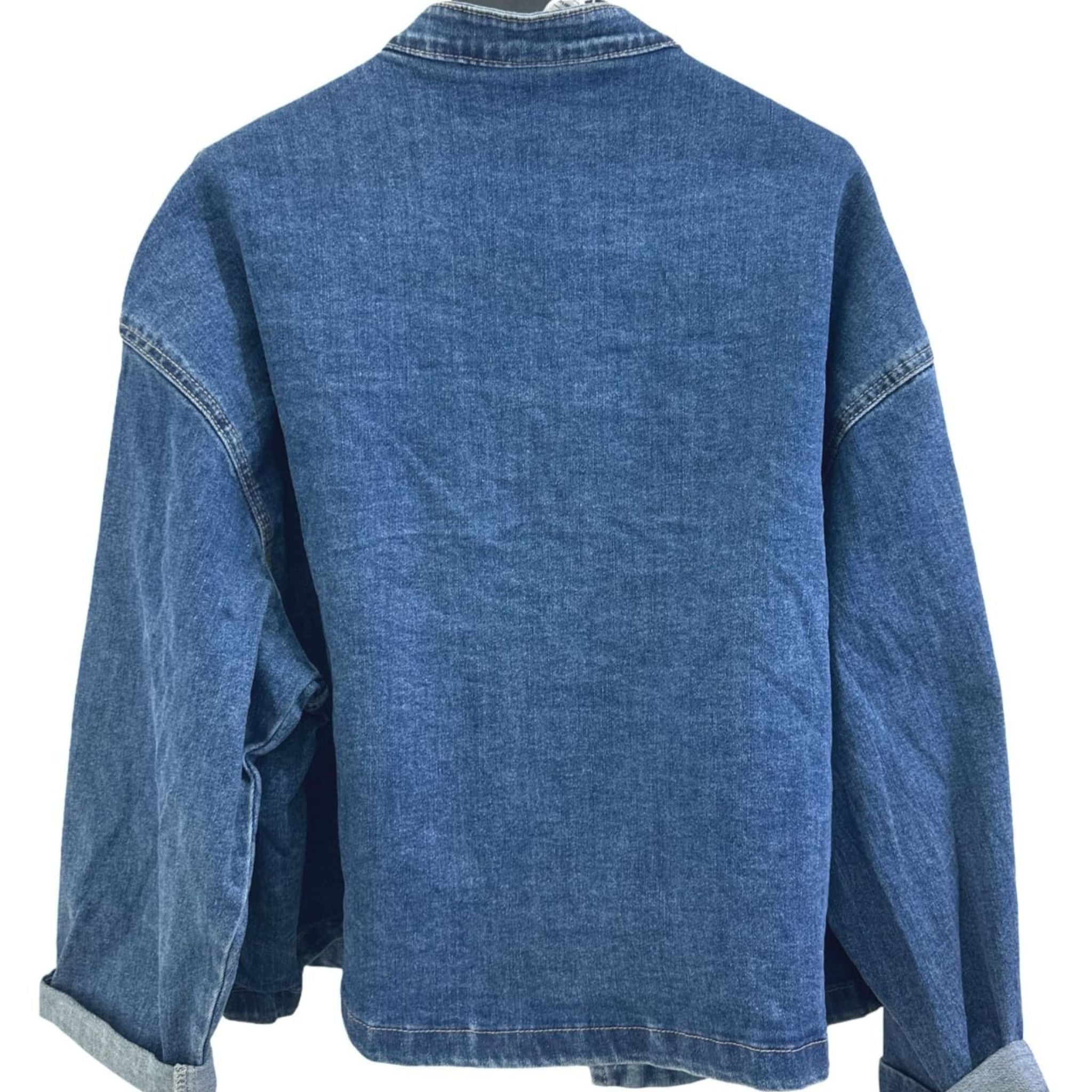 Italian Denim Military Jacket