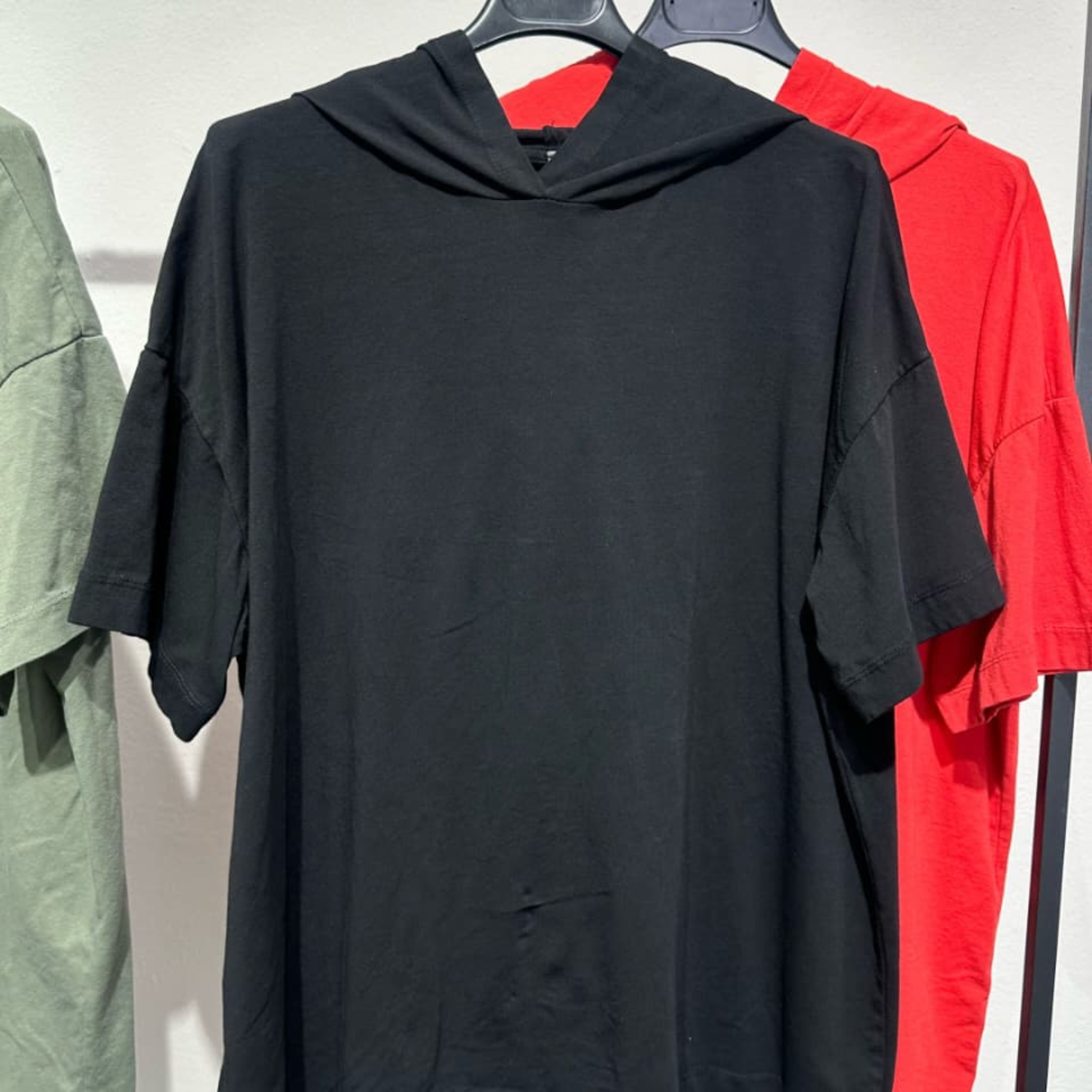 Cotton Blend Hooded T-Shirt
