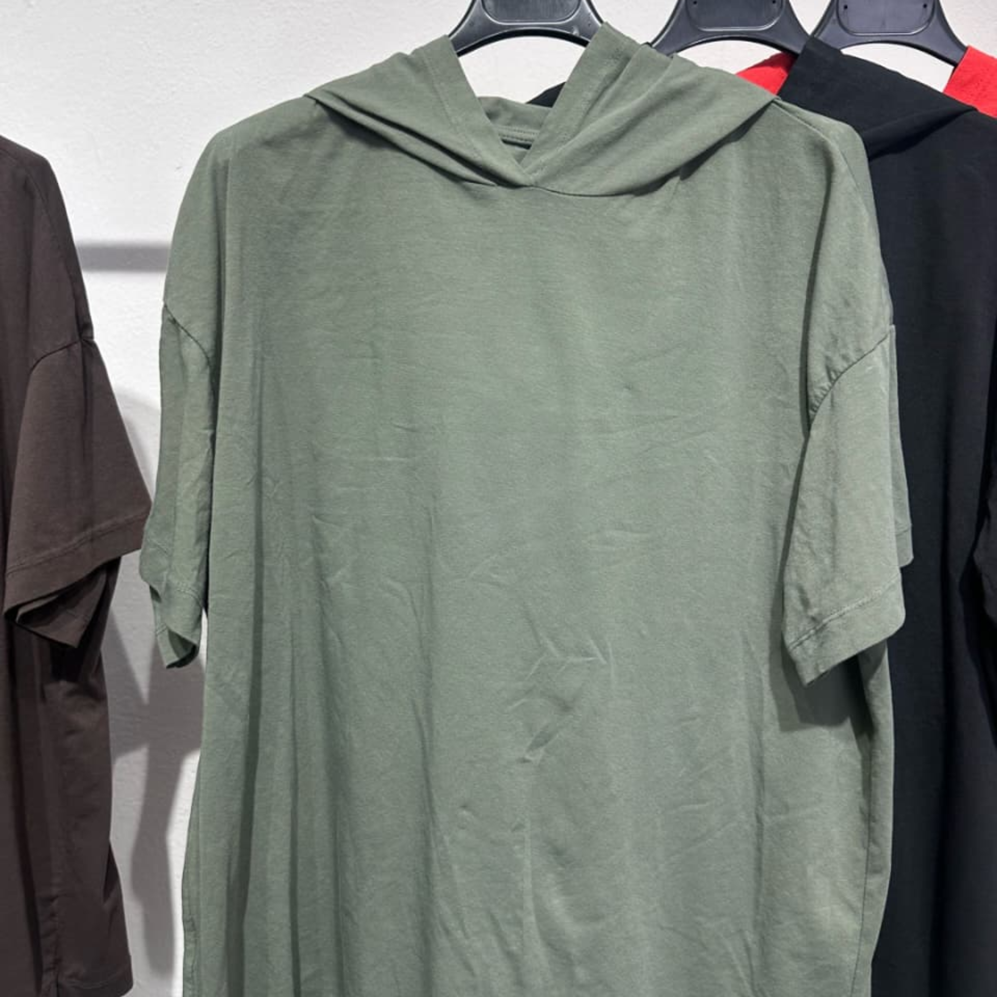 Cotton Blend Hooded T-Shirt