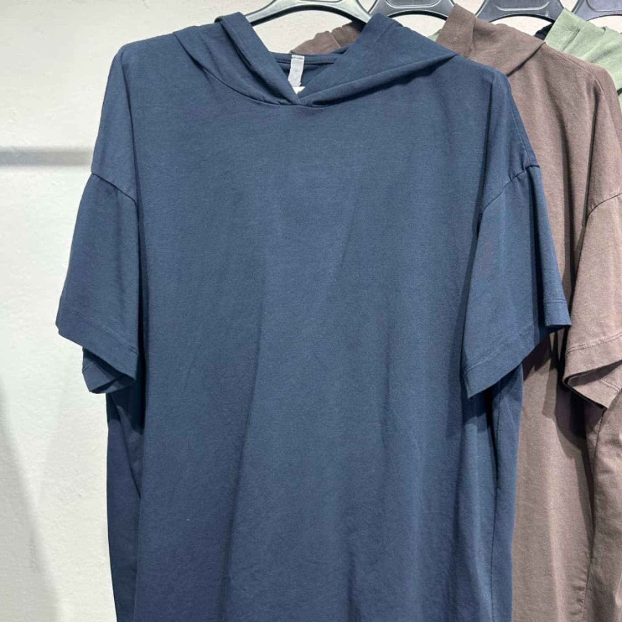 Cotton Blend Hooded T-Shirt