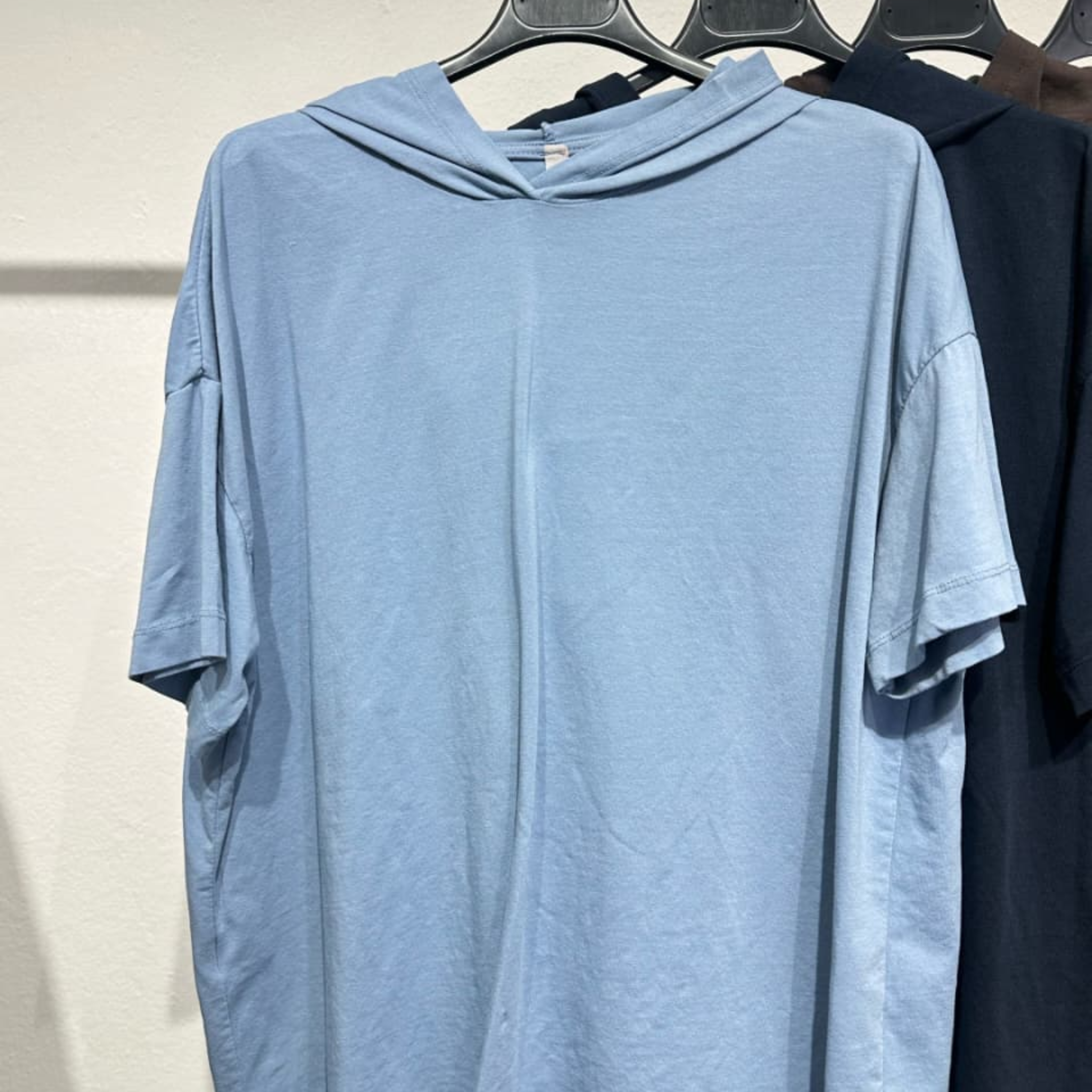Cotton Blend Hooded T-Shirt