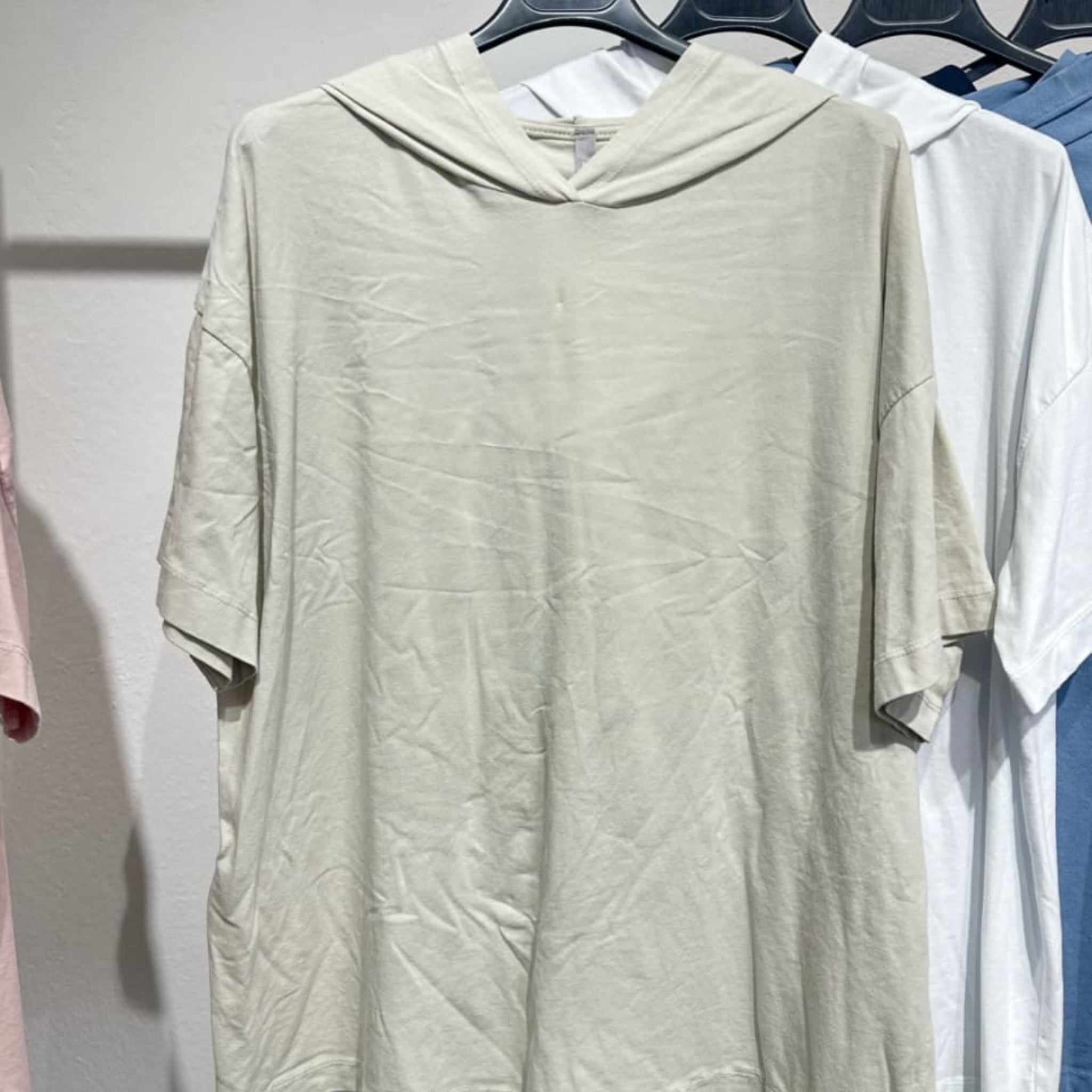Cotton Blend Hooded T-Shirt