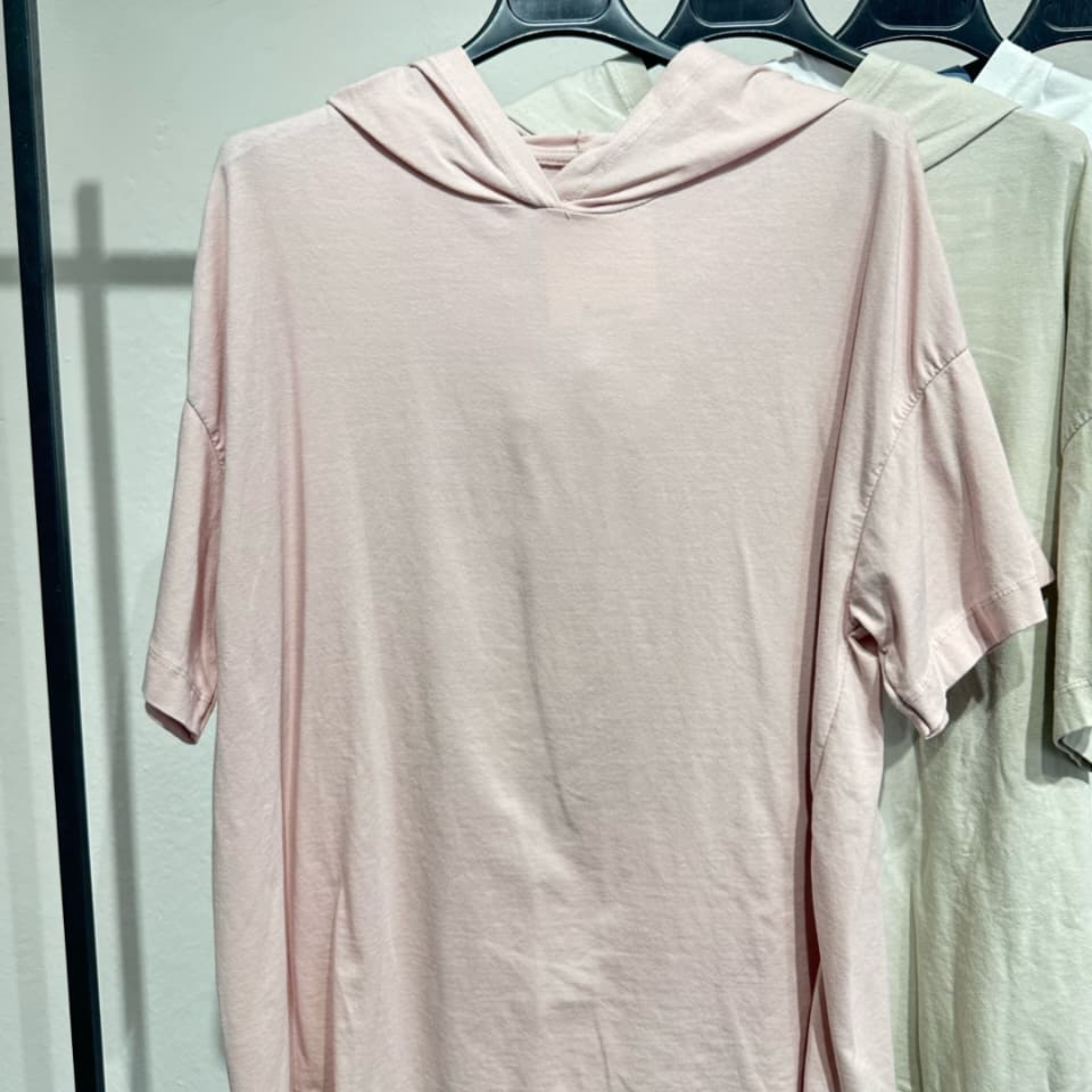 Cotton Blend Hooded T-Shirt