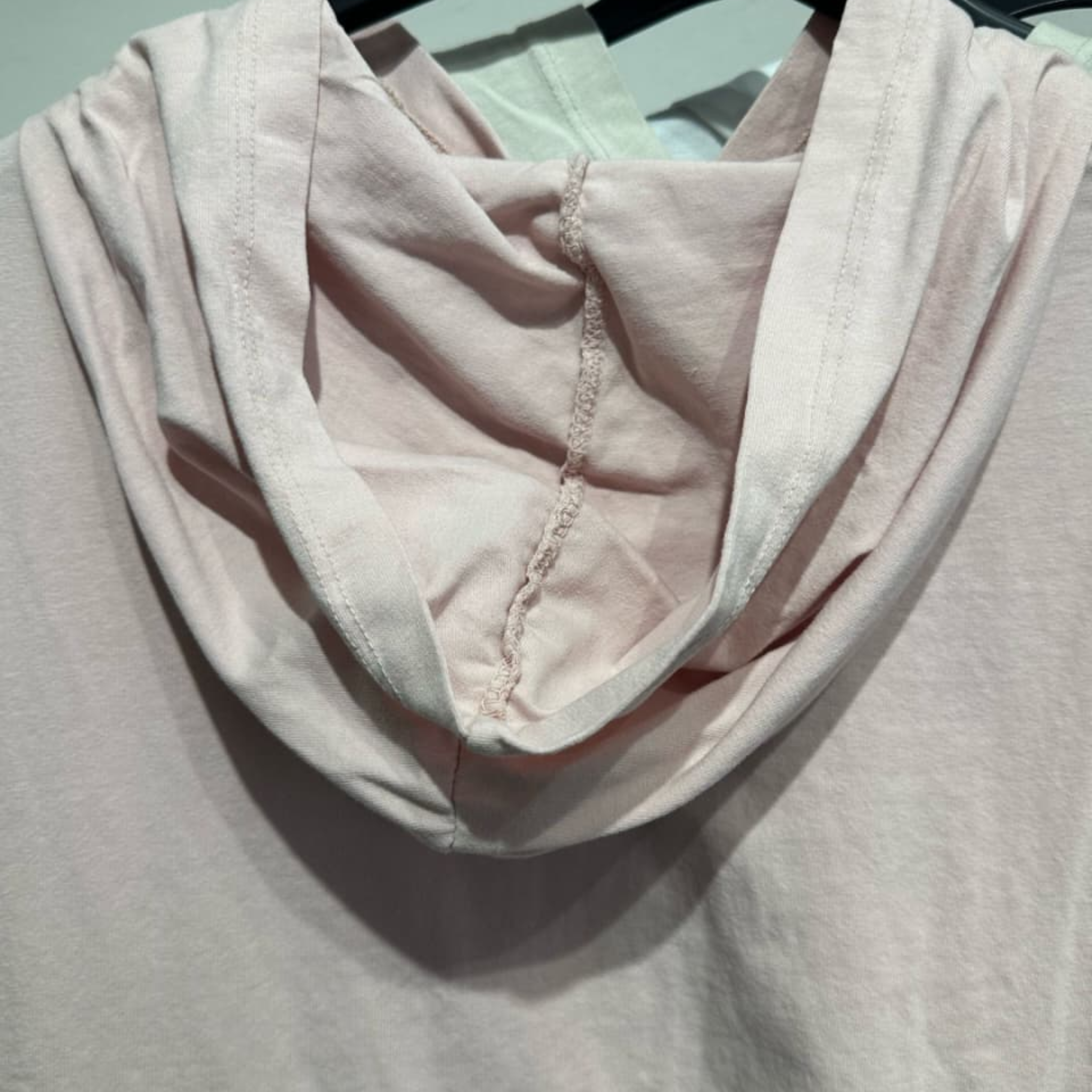 Cotton Blend Hooded T-Shirt