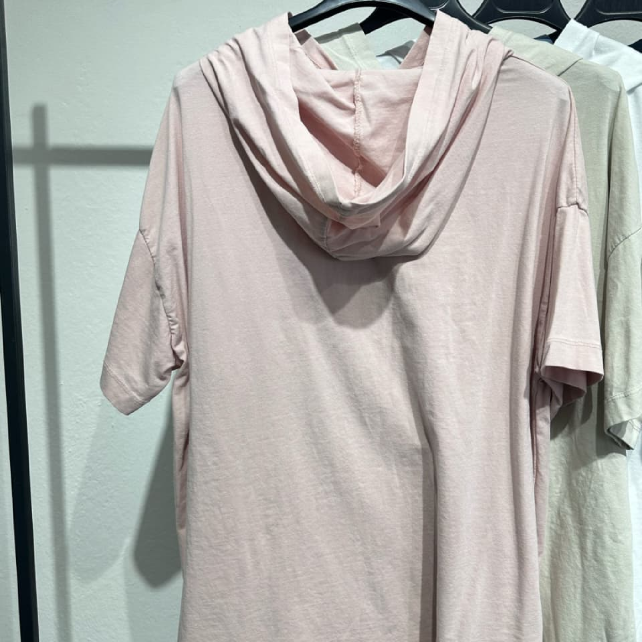 Cotton Blend Hooded T-Shirt