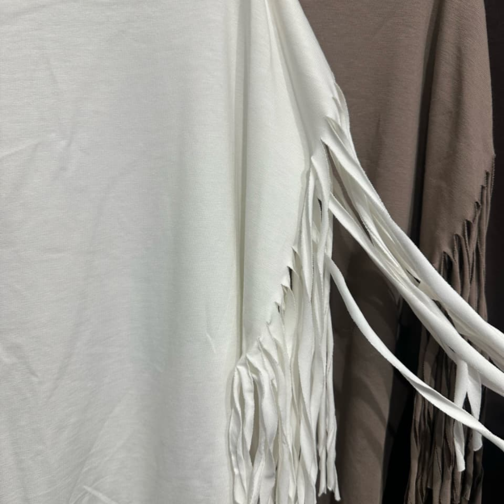 Cotton Blend Fringe Top