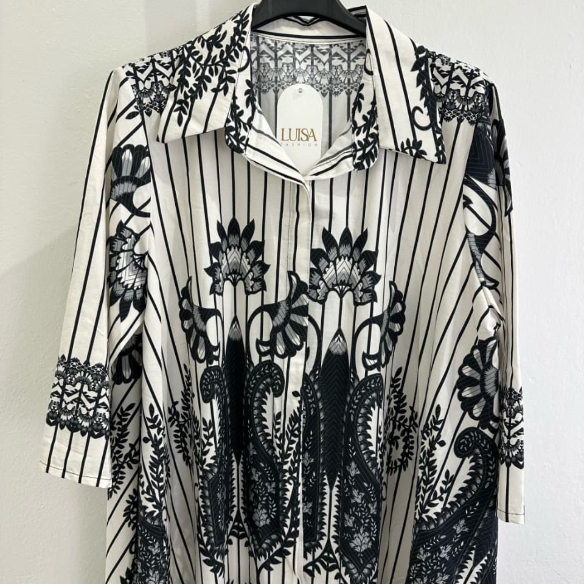100% Cotton Printed Shirt Dress