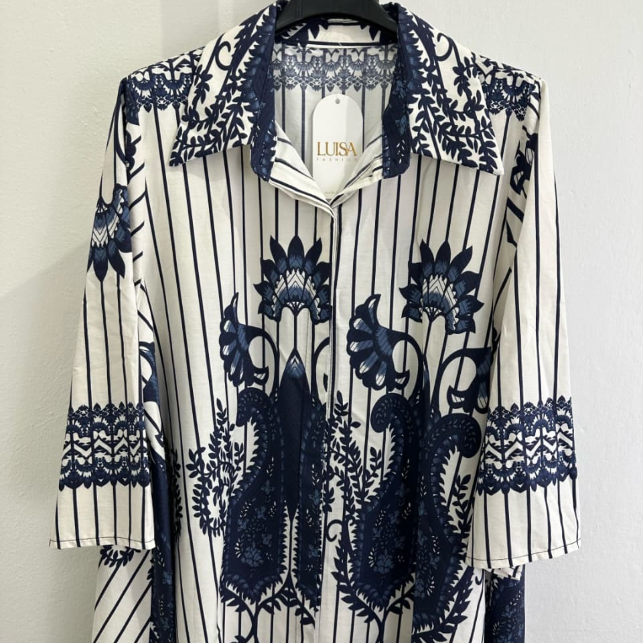 100% Cotton Printed Shirt Dress