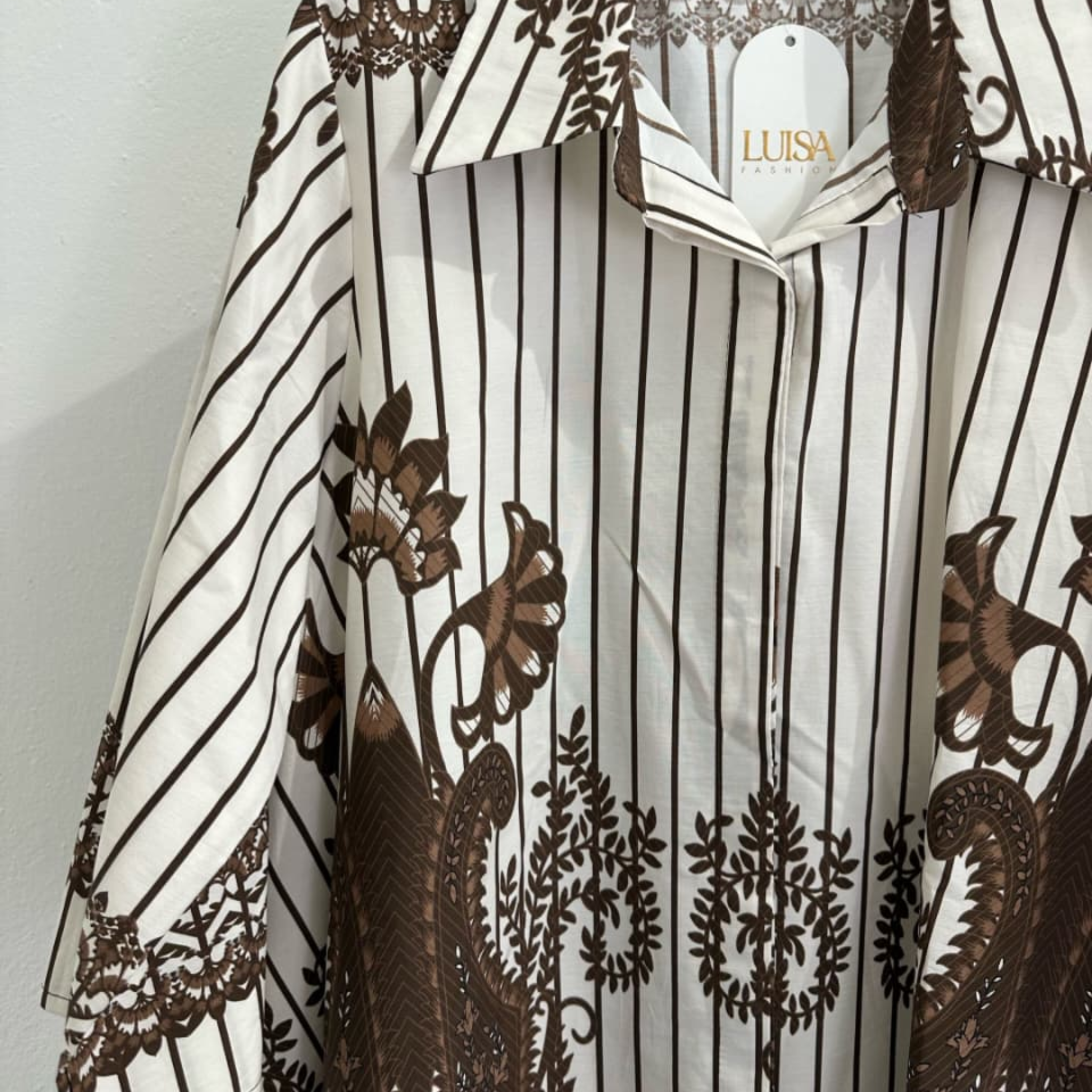 100% Cotton Printed Shirt Dress – Voie De Mode
