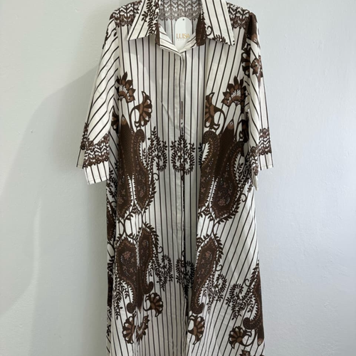100% Cotton Printed Shirt Dress