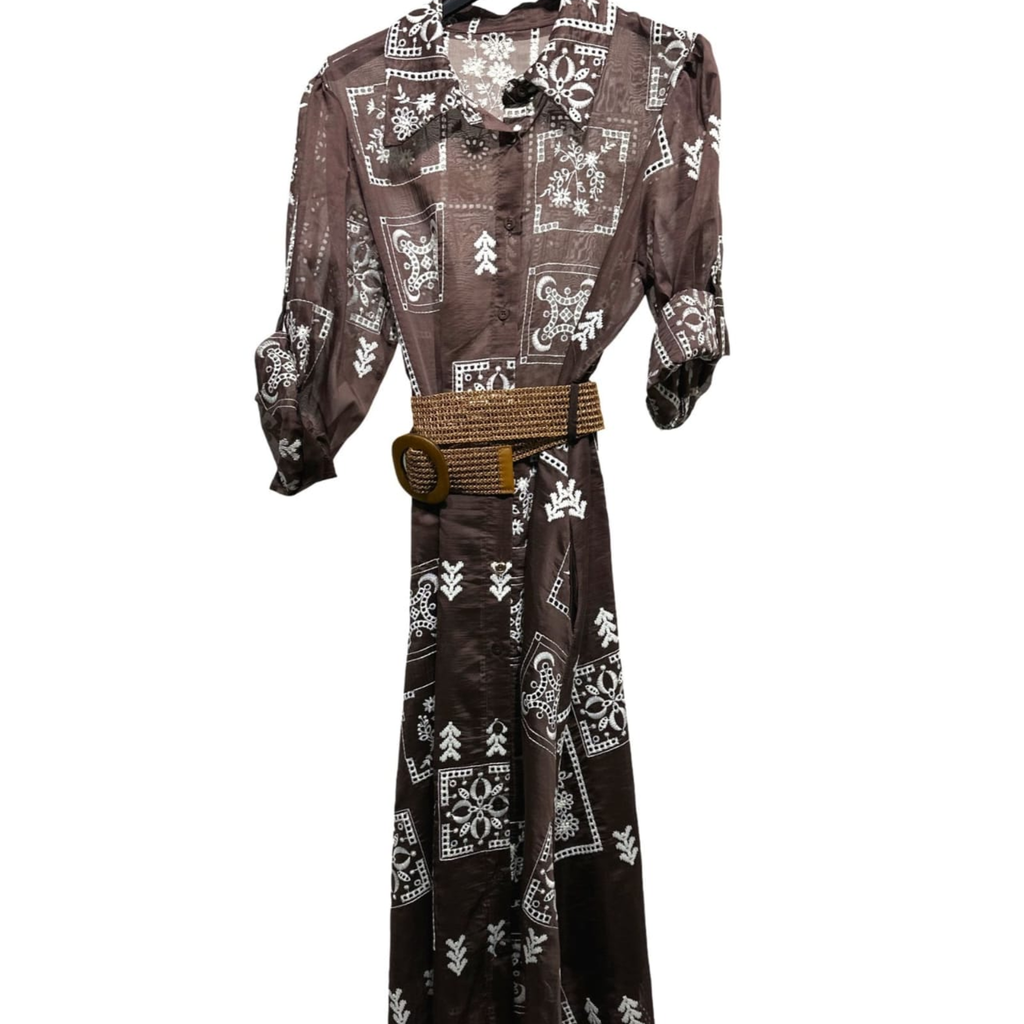Embroidered Tencel Blend Maxi Dress