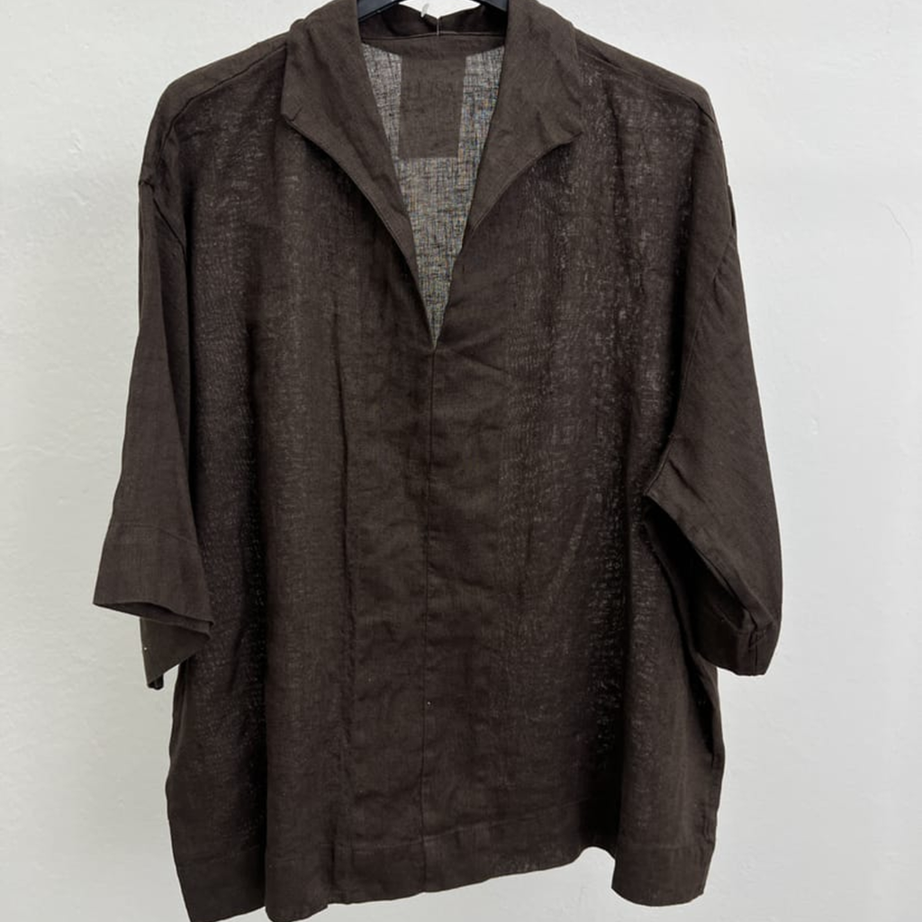 Linen Blend Short Sleeve Shirt