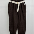 Linen Blend Belted Pants