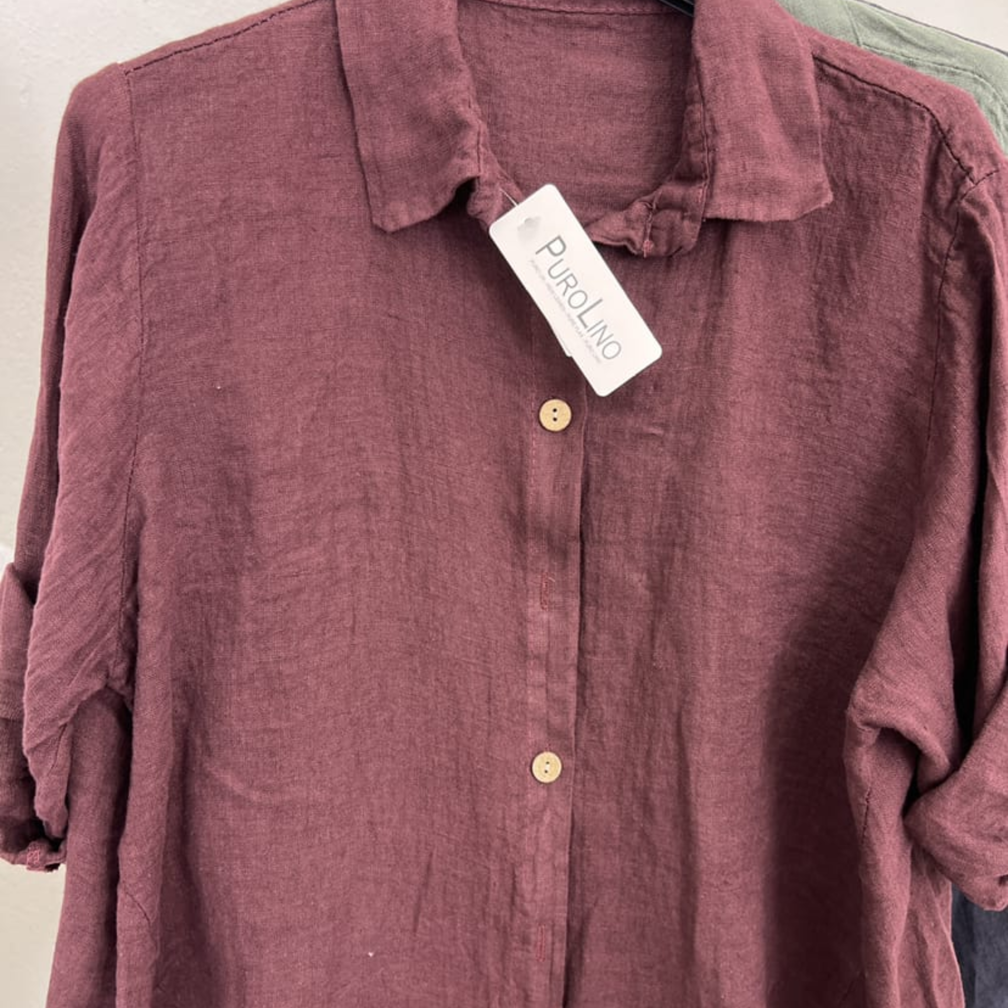 100% Linen Button-Up Shirt