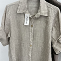 100% Linen Button-Up Shirt