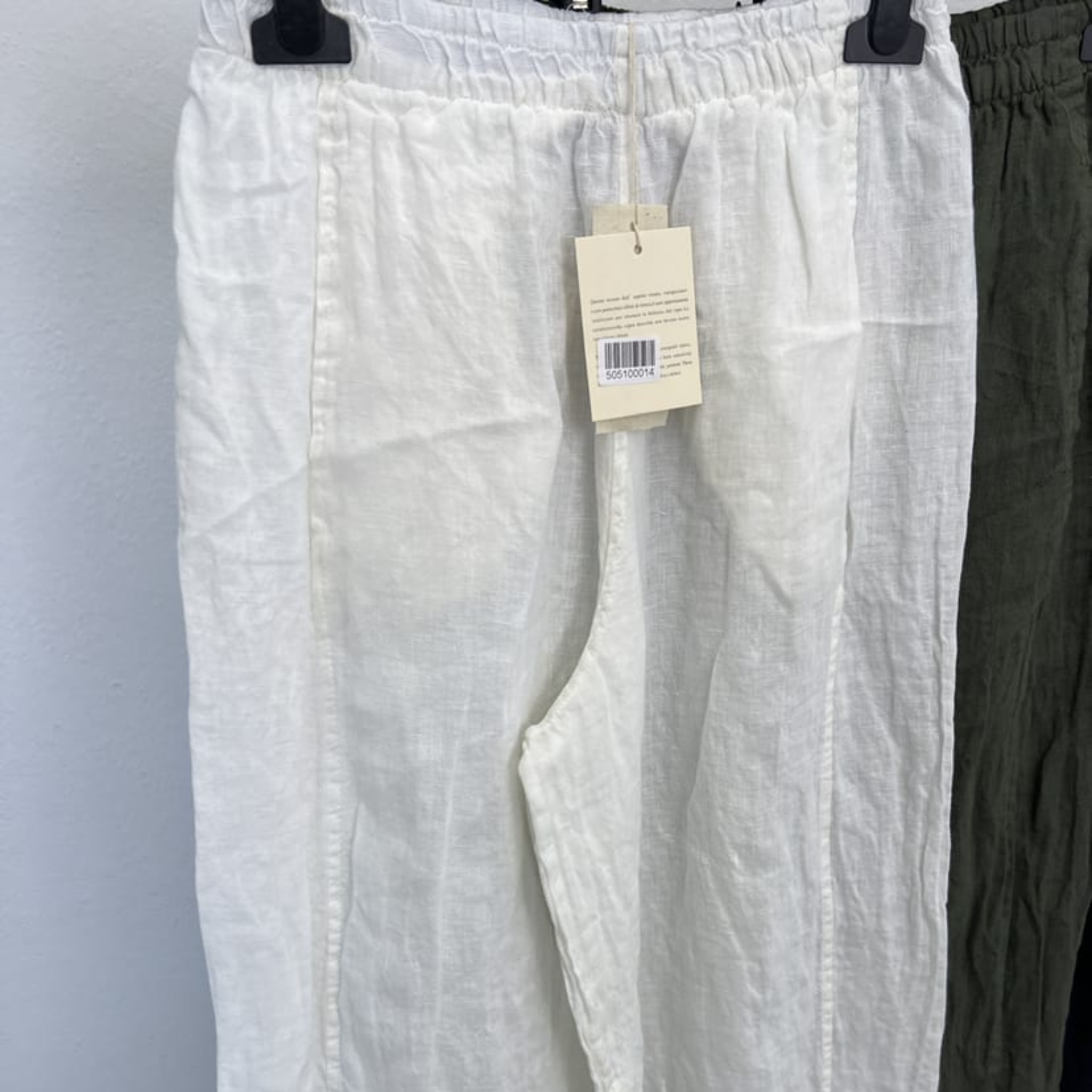 100% Linen Wide-Leg Pants