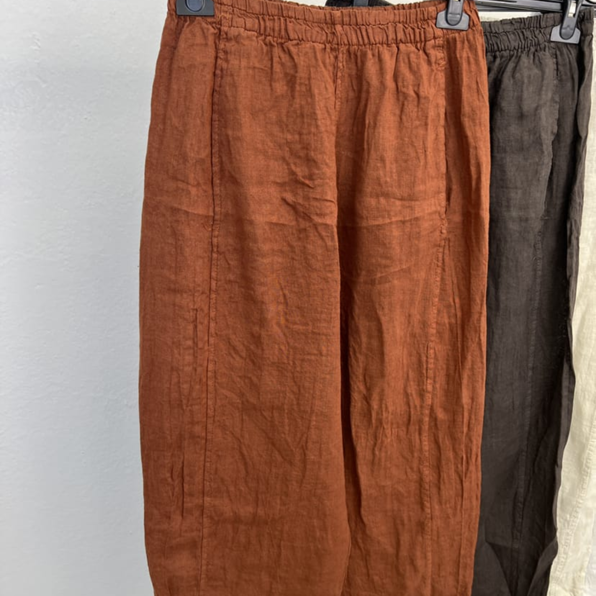 100% Linen Wide-Leg Pants