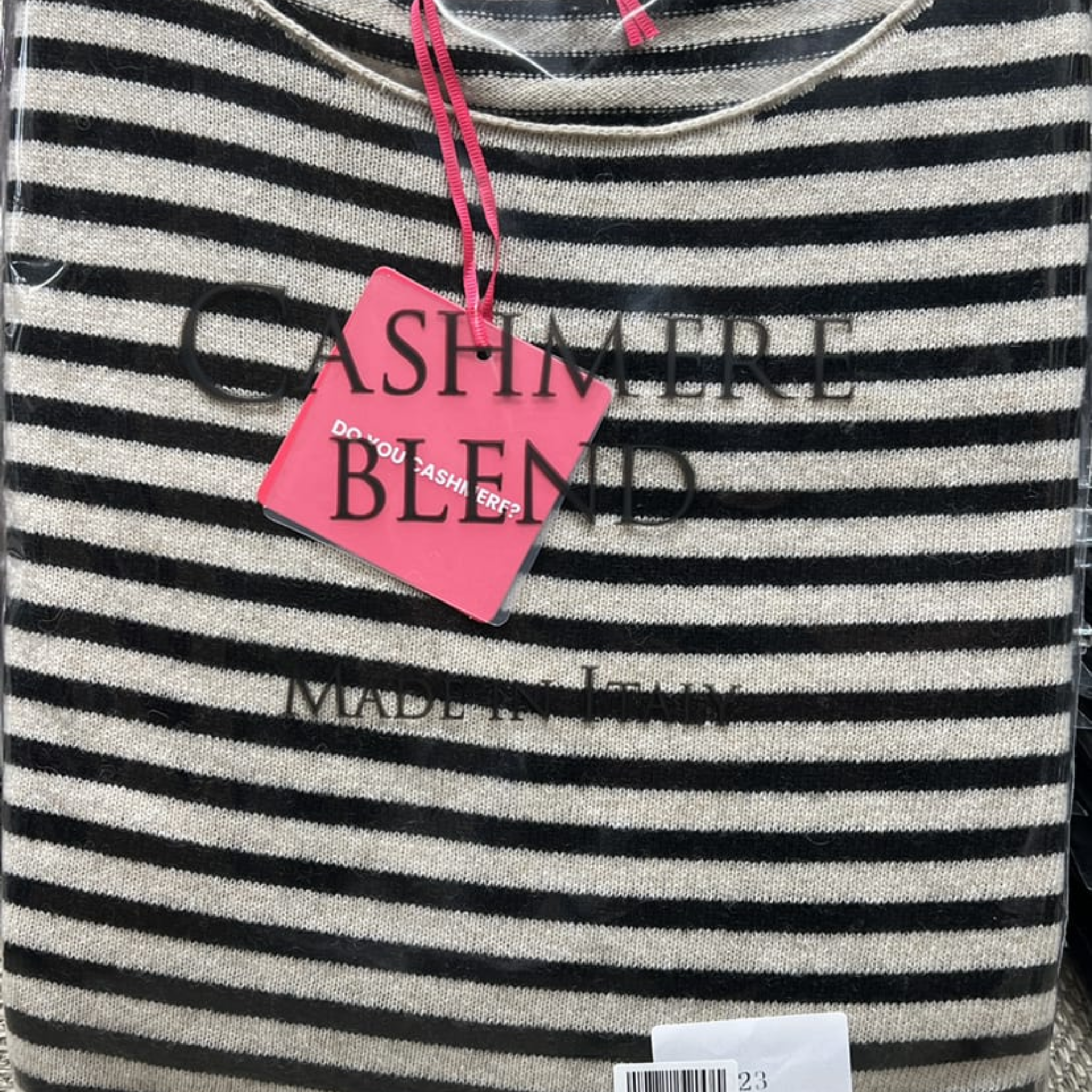 Striped Cashmere Blend Sweater